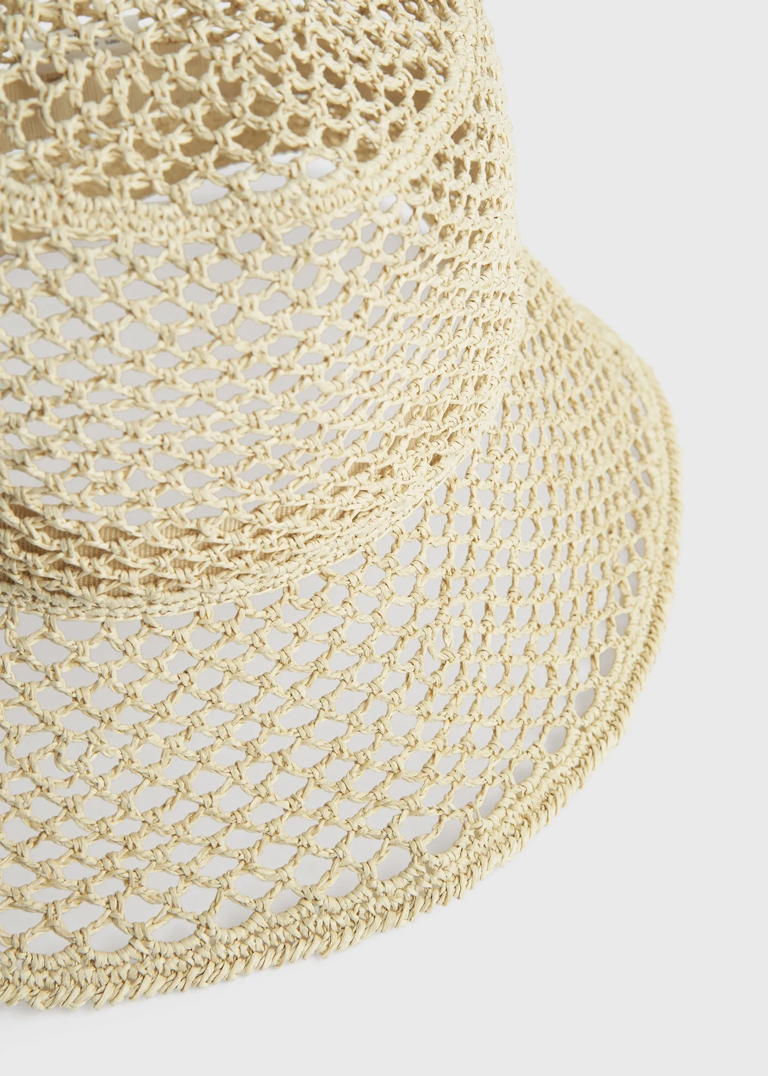 Crochet hat vanilla sold by Toteme product image thumbnail 2