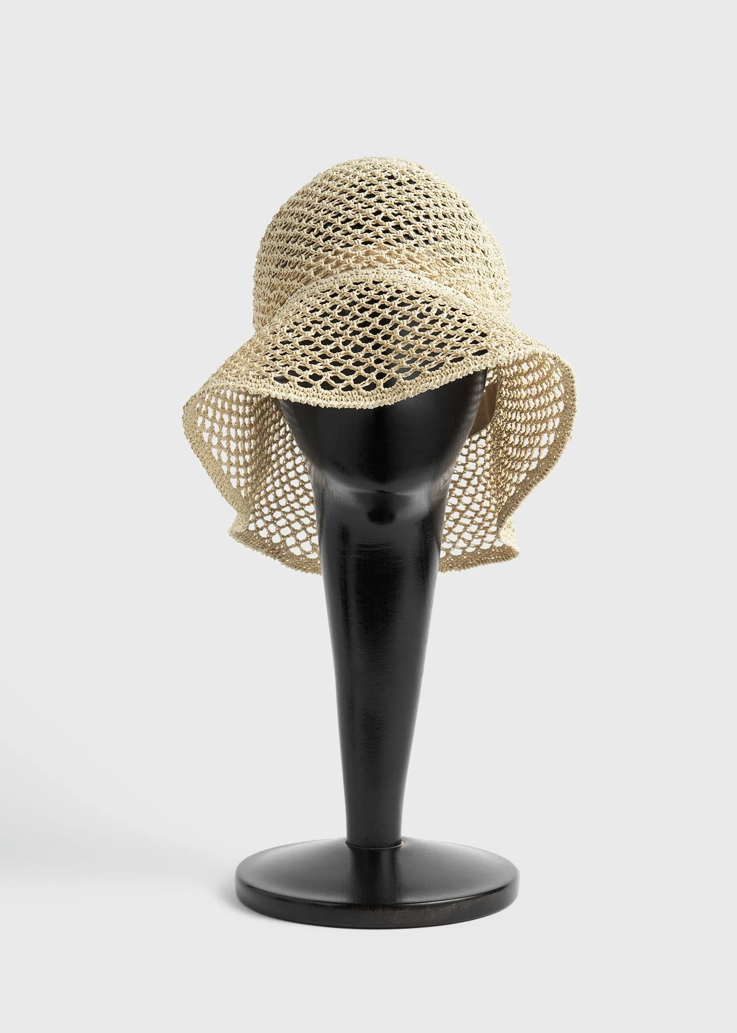 Crochet hat vanilla sold by Toteme product image thumbnail 3