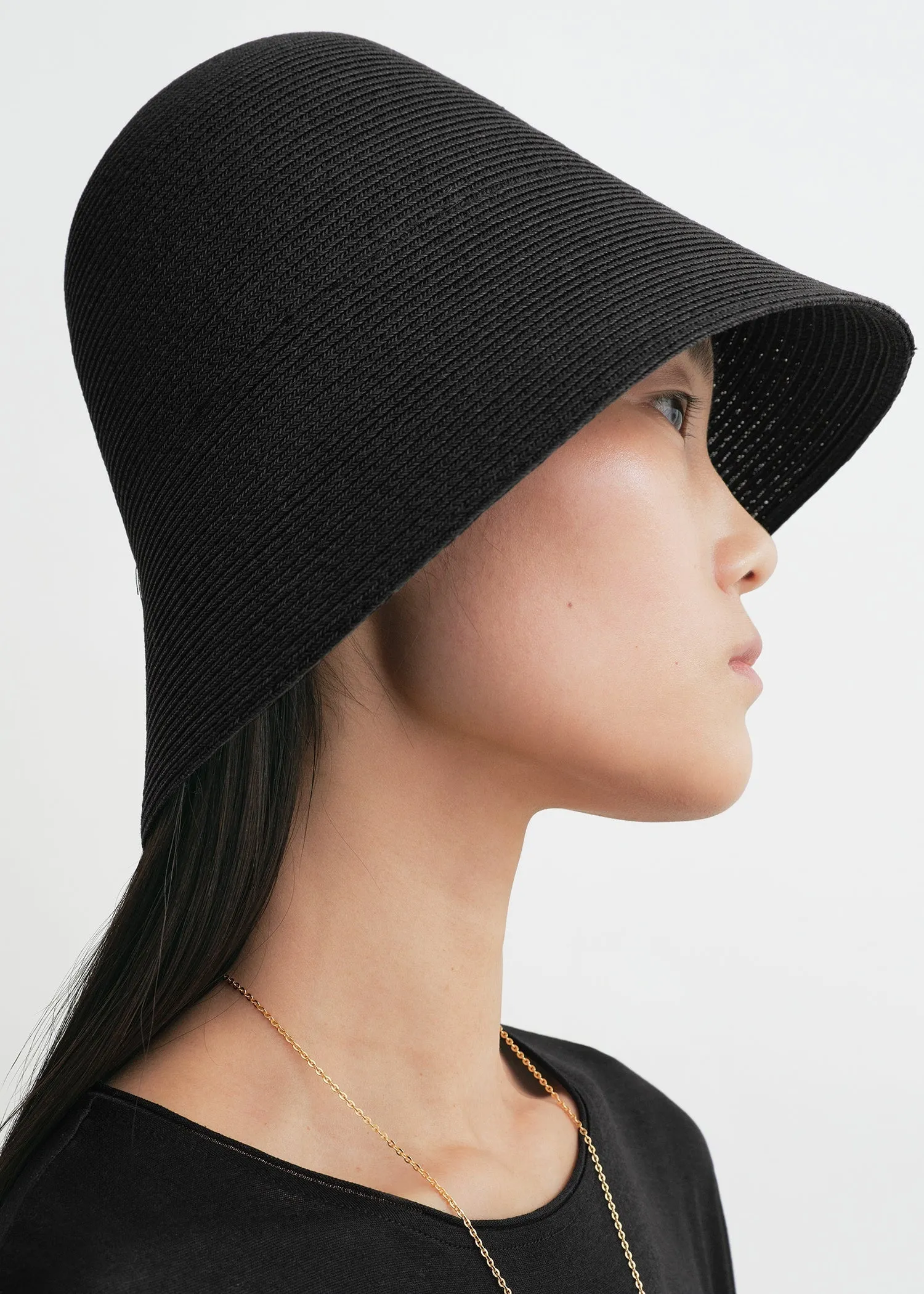 Paper sun hat black sold by Toteme product image thumbnail 3