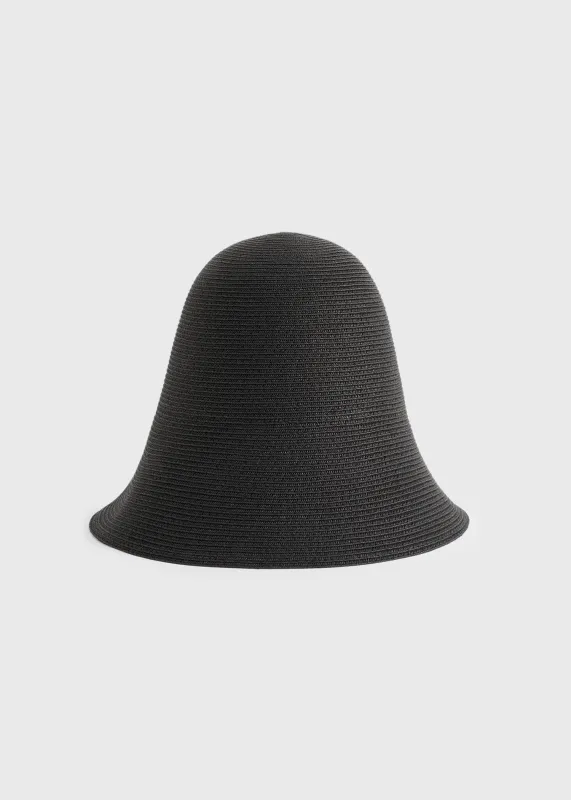 Paper sun hat black sold by Toteme