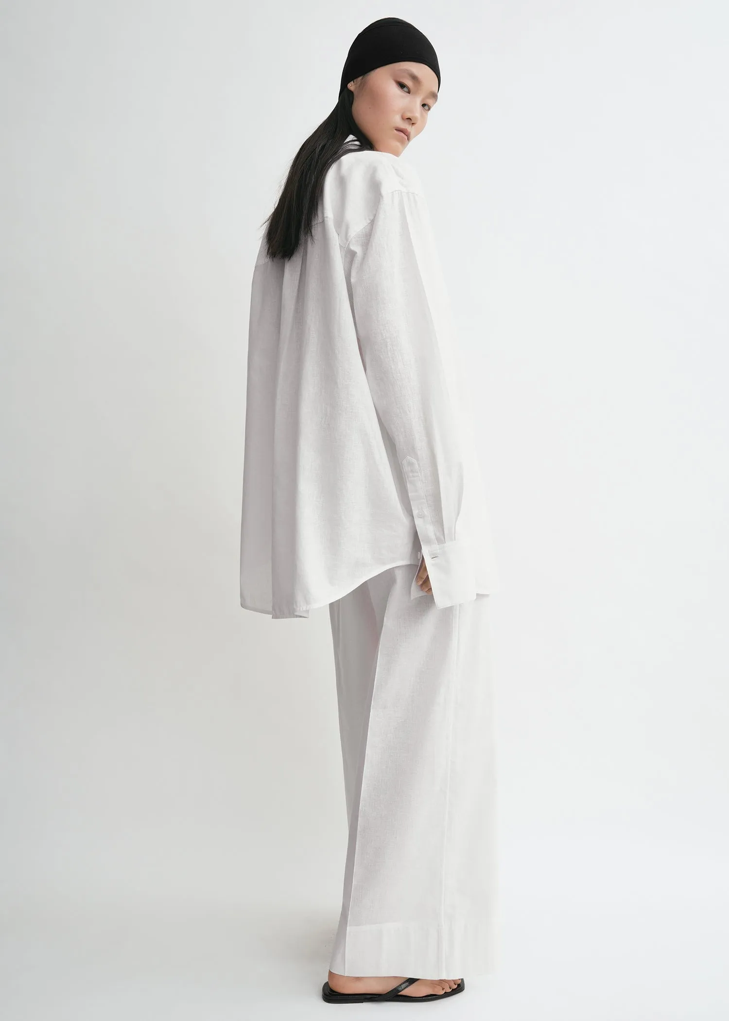 Oversized summer shirt white sold by Toteme product image thumbnail 3