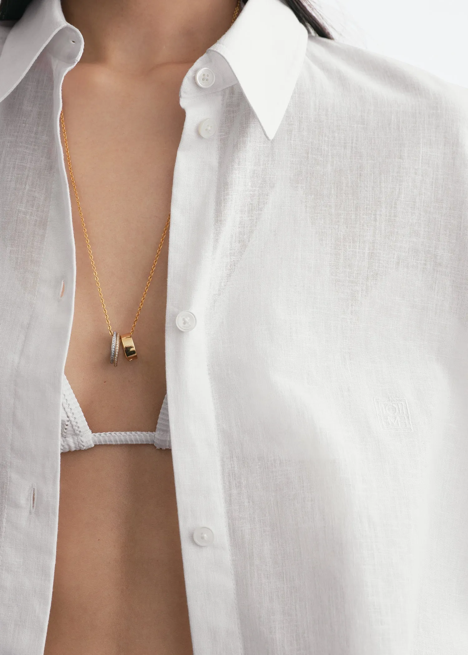 Oversized summer shirt white sold by Toteme product image thumbnail 5