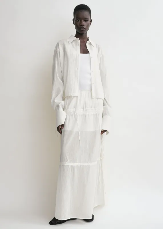 Drawstring shirt off-white sold by Toteme