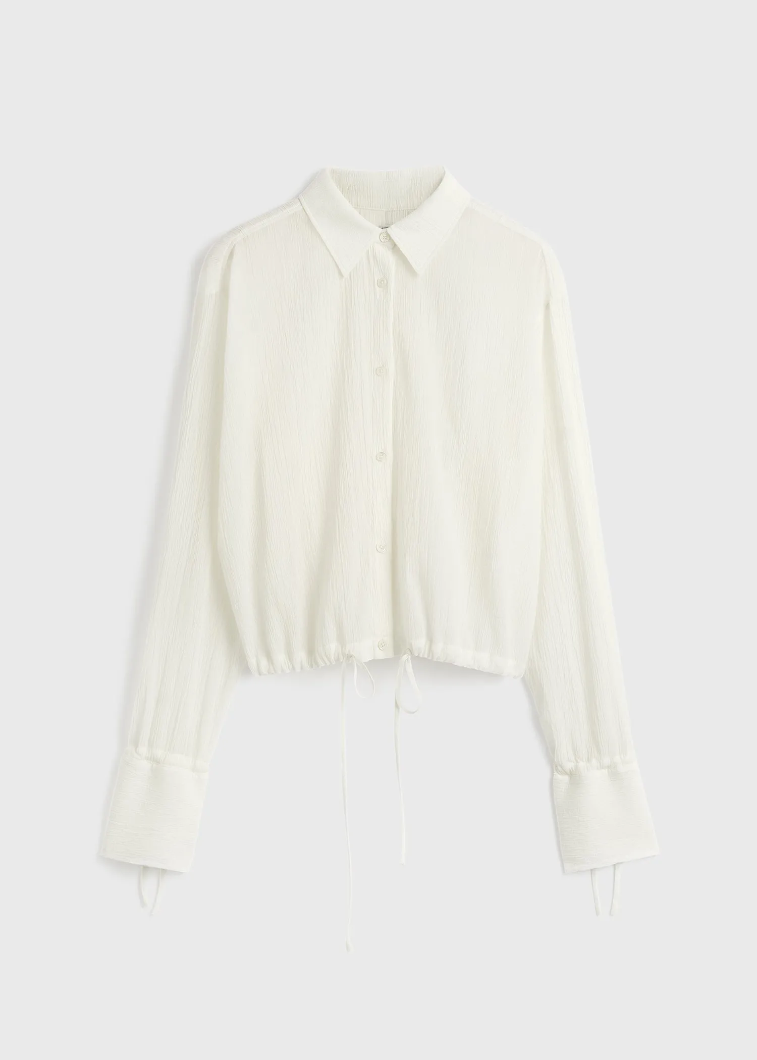 Drawstring shirt off-white sold by Toteme product image thumbnail 5