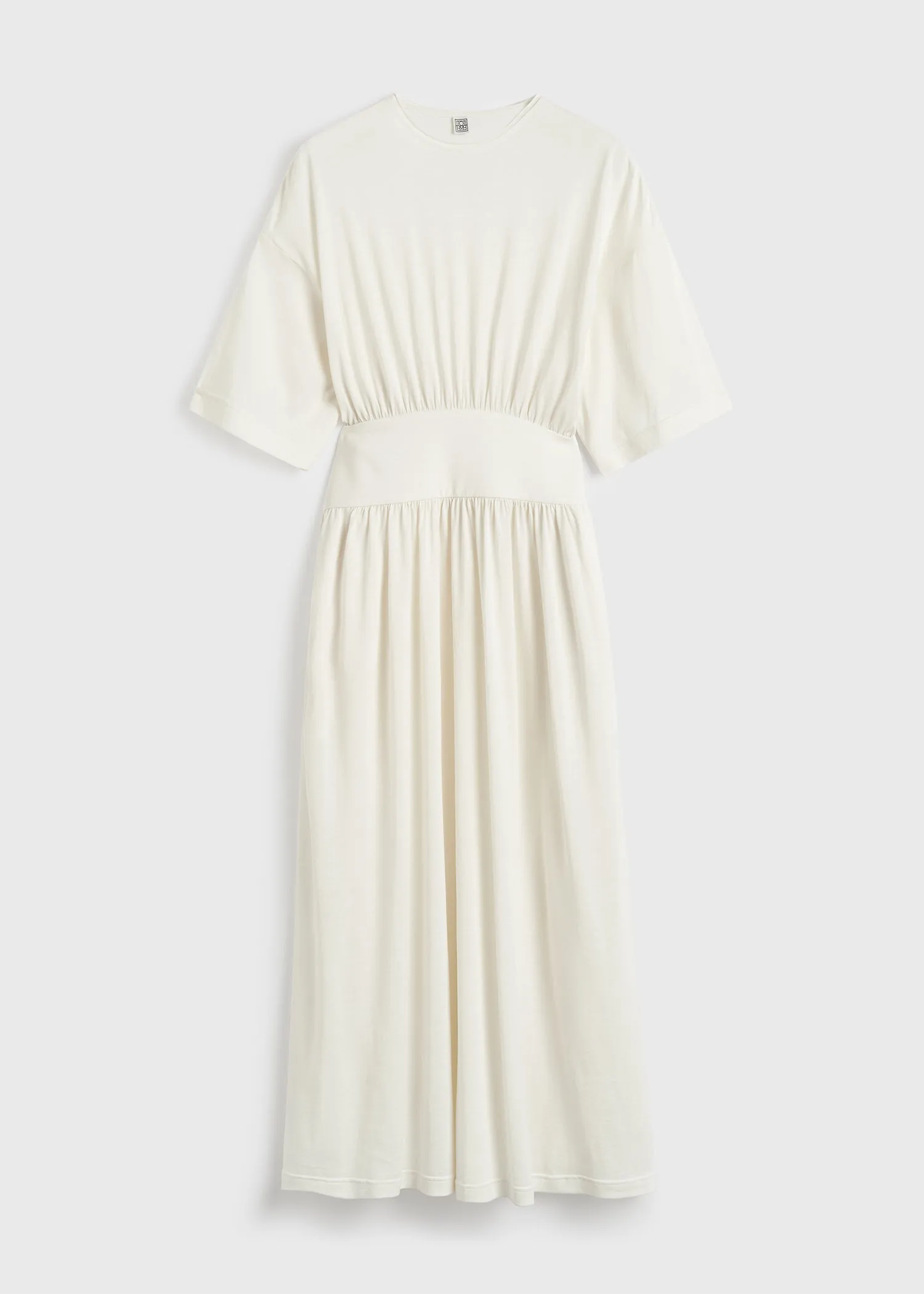 Cotton silk tee dress off-white sold by Toteme product image thumbnail 5