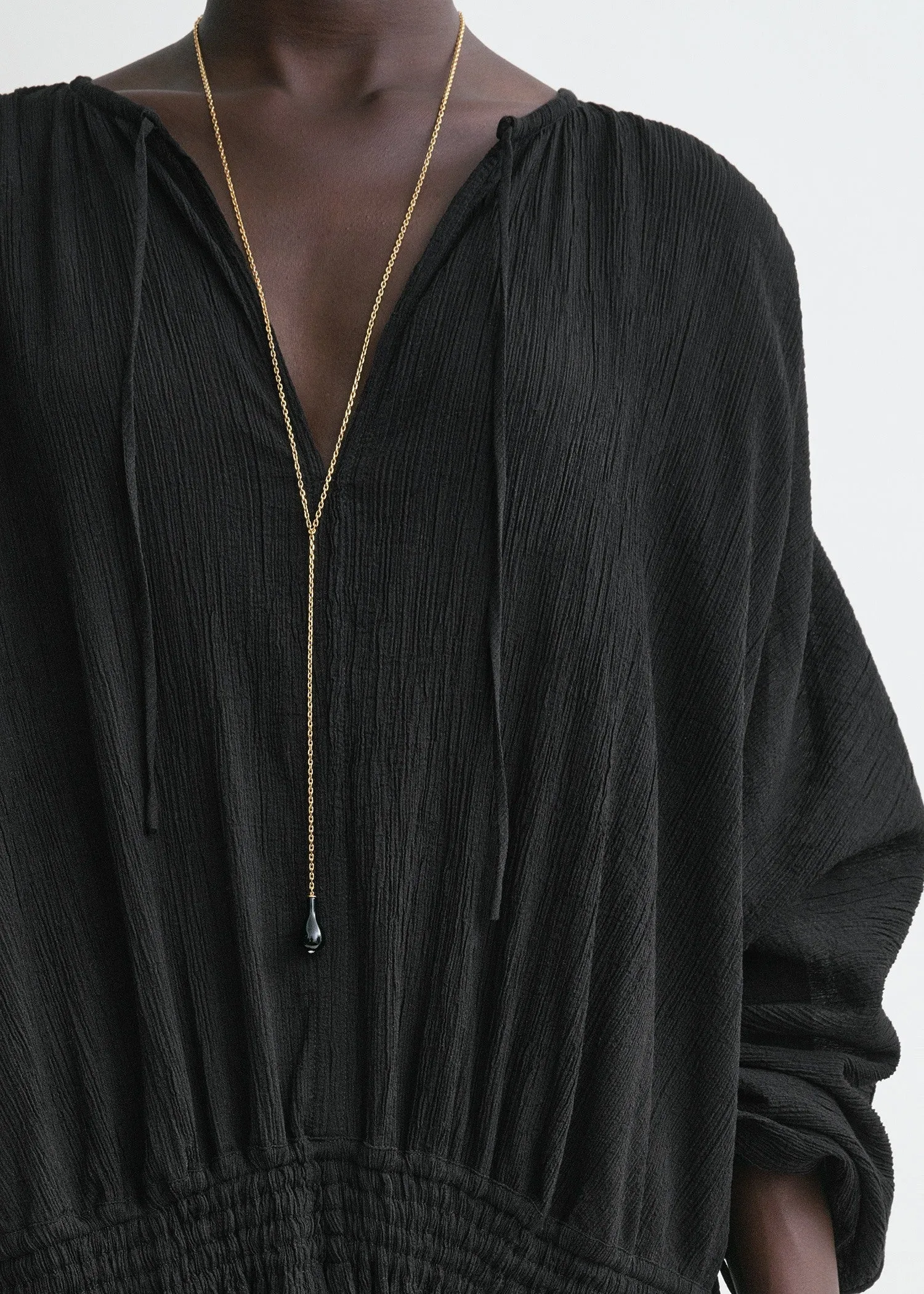 Drawstring dress black sold by Toteme product image thumbnail 4