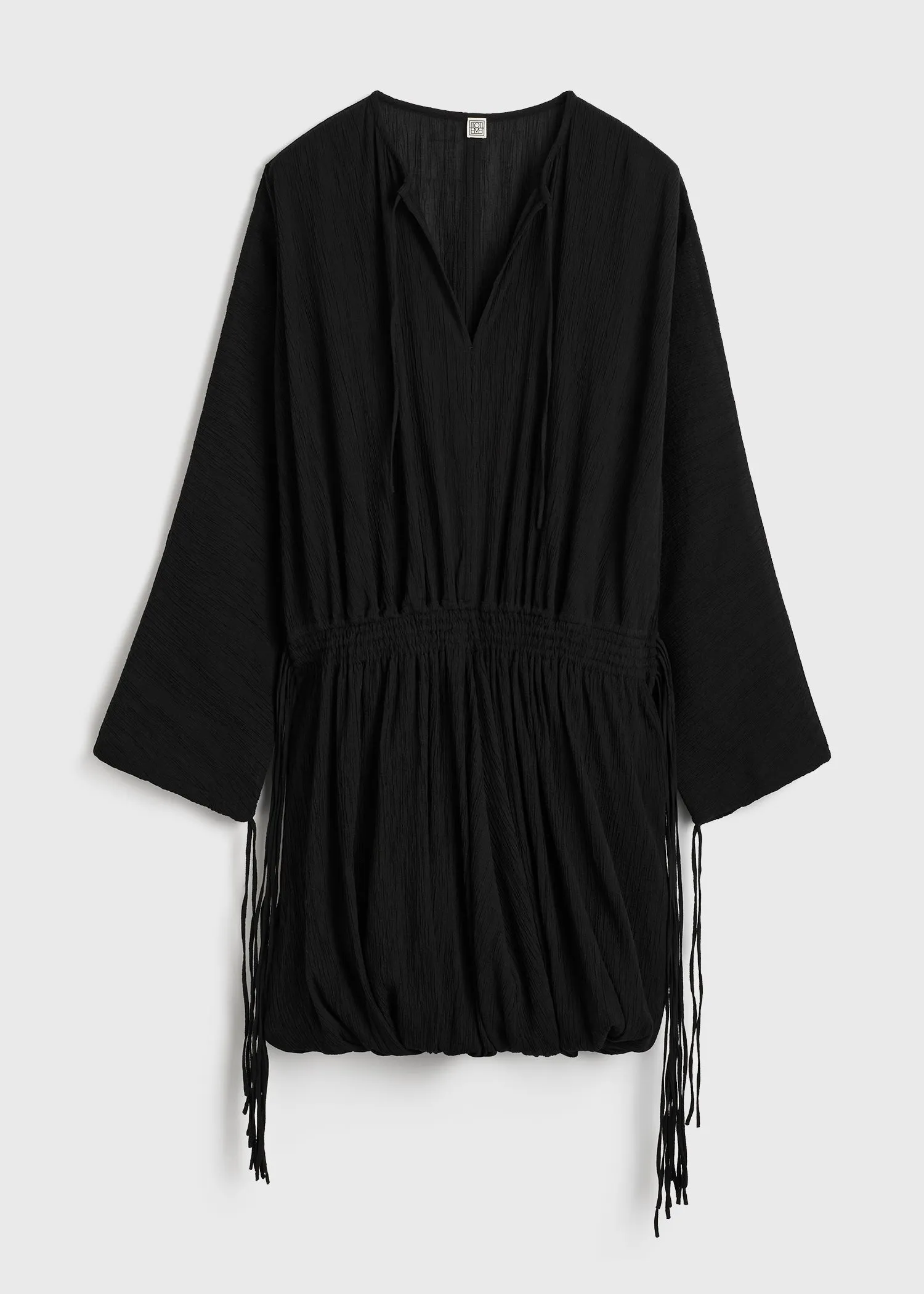 Drawstring dress black sold by Toteme product image thumbnail 5