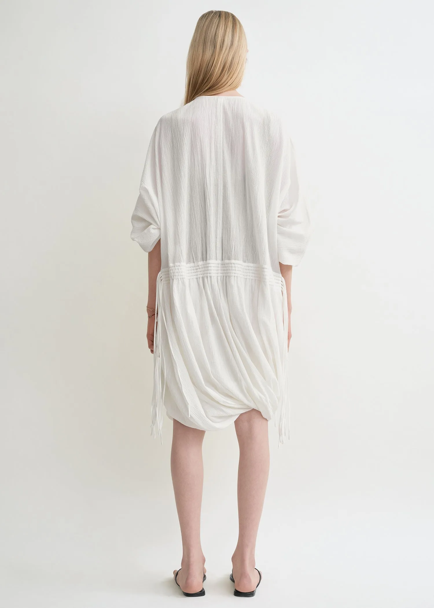 Drawstring dress off-white sold by Toteme product image thumbnail 3