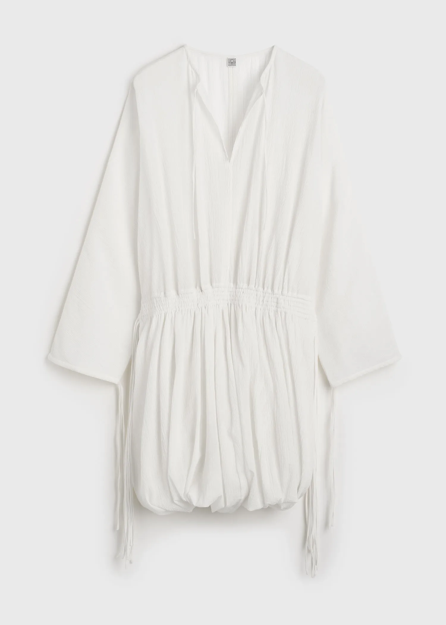 Drawstring dress off-white sold by Toteme product image thumbnail 5