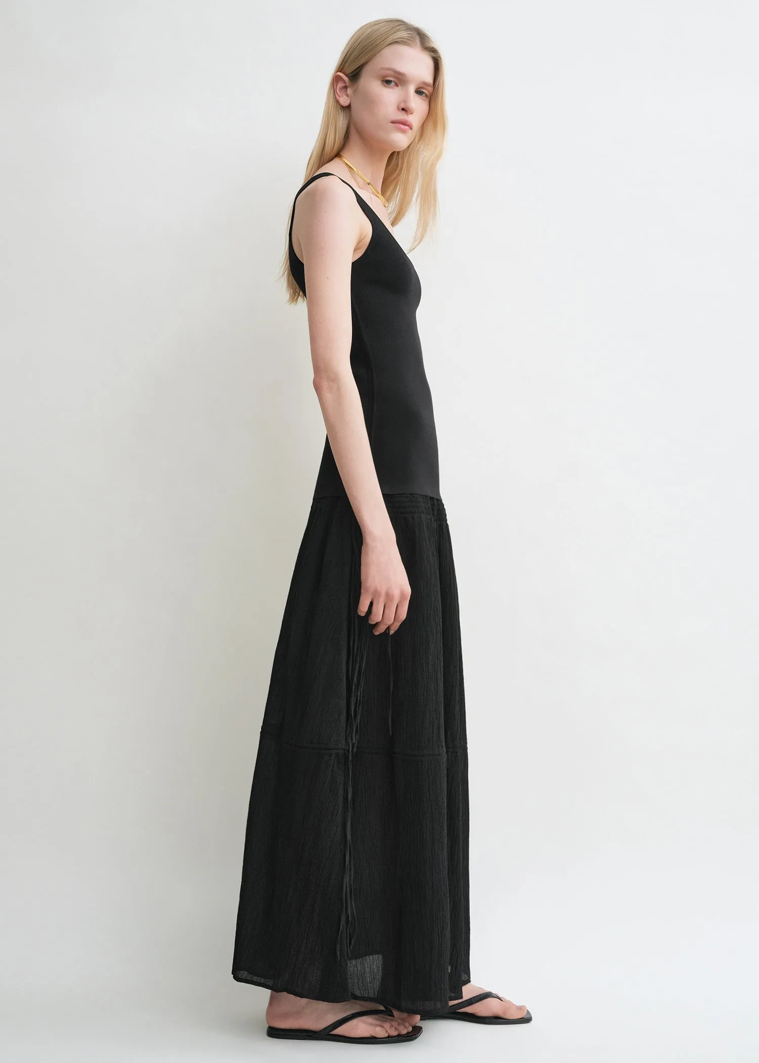 Drawstring skirt black sold by Toteme product image thumbnail 2