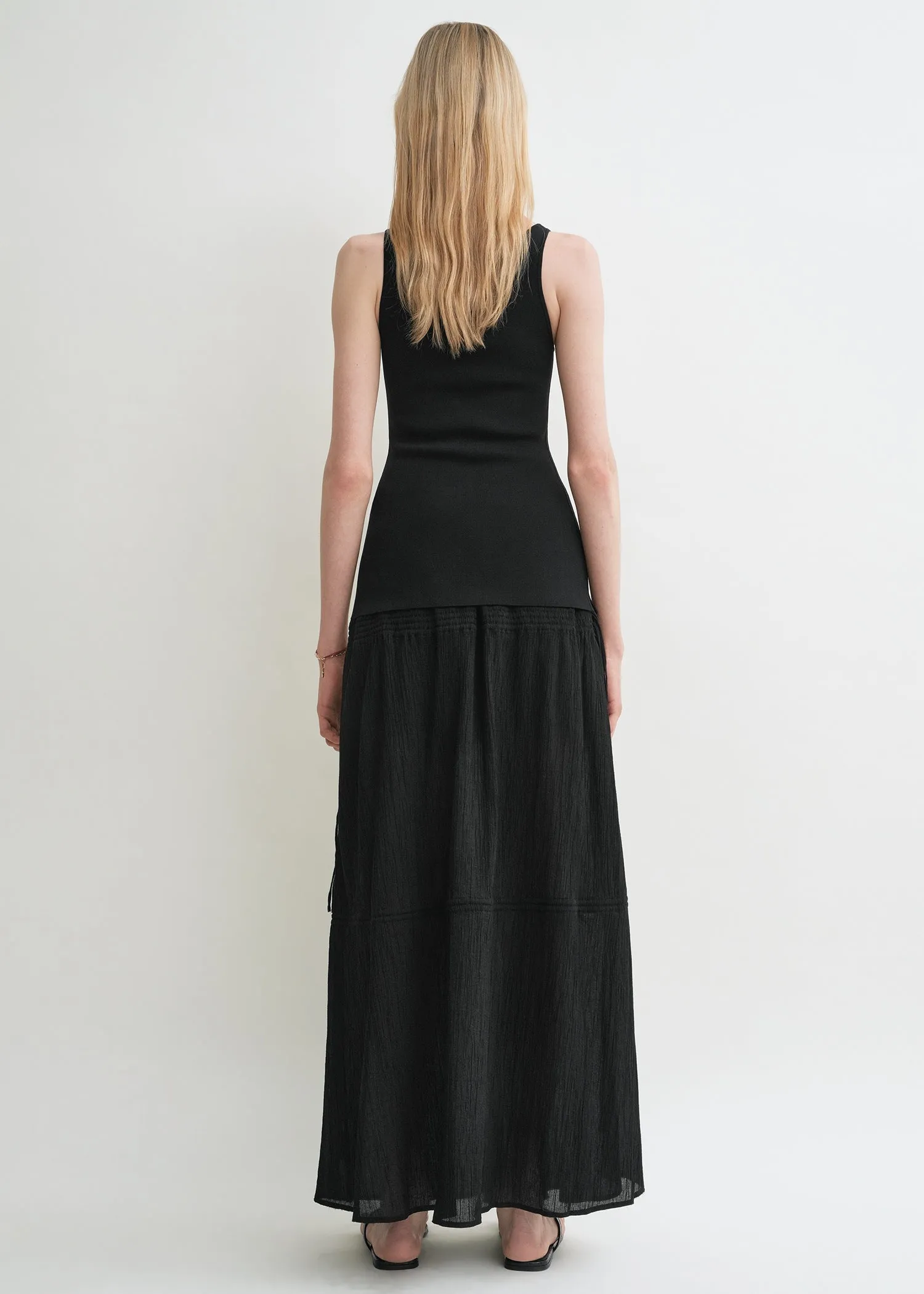 Drawstring skirt black sold by Toteme product image thumbnail 3