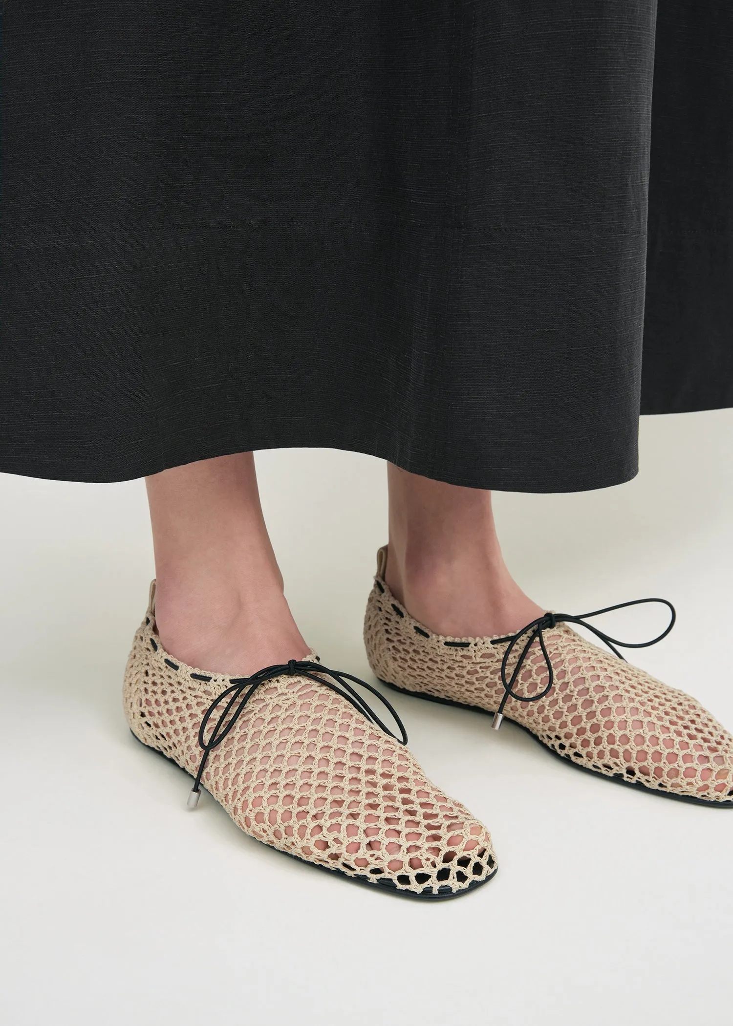 Crochet ballerinas vanilla sold by Toteme product image thumbnail 3