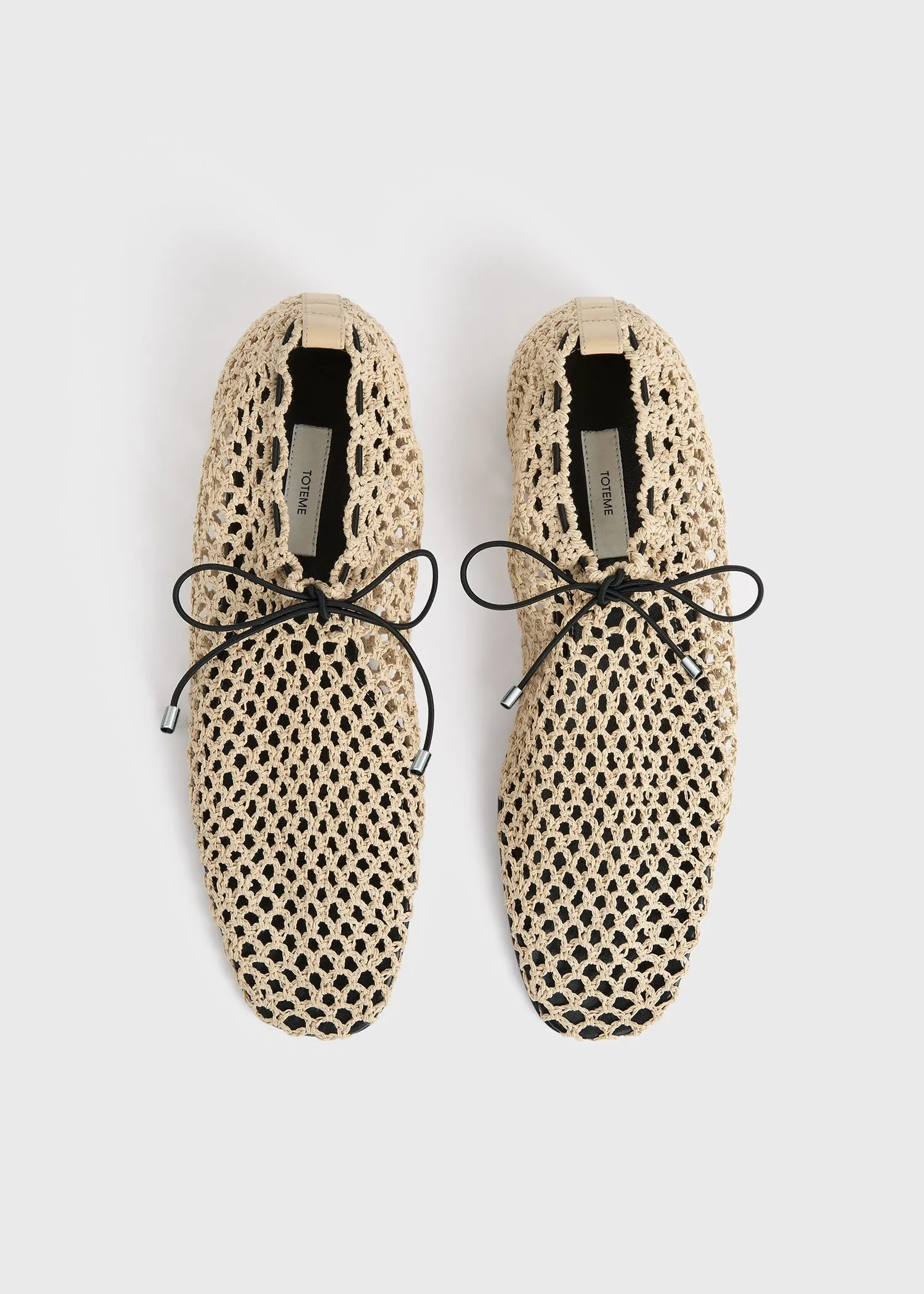 Crochet ballerinas vanilla sold by Toteme product image thumbnail 4