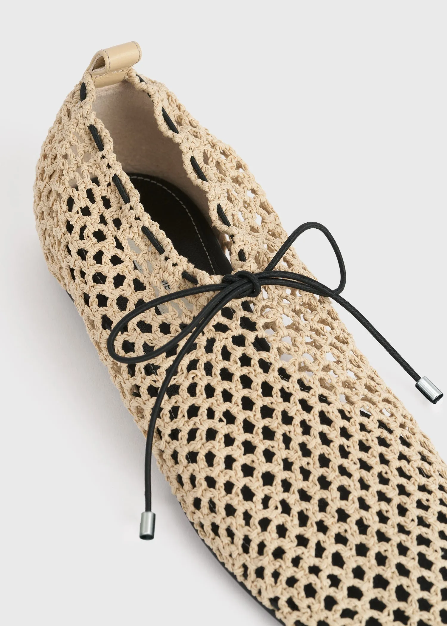 Crochet ballerinas vanilla sold by Toteme product image thumbnail 5