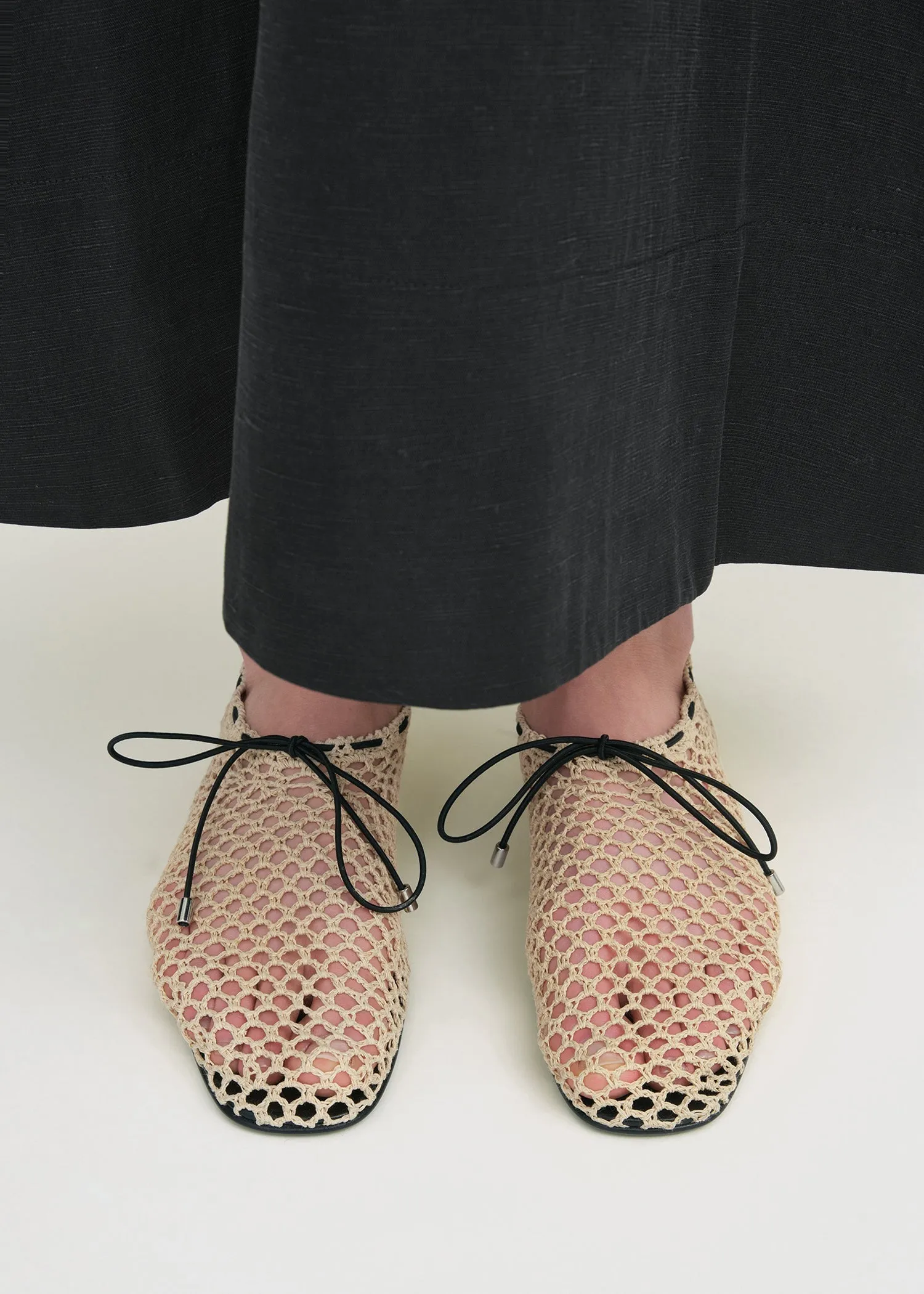 Crochet ballerinas vanilla sold by Toteme product image thumbnail 2