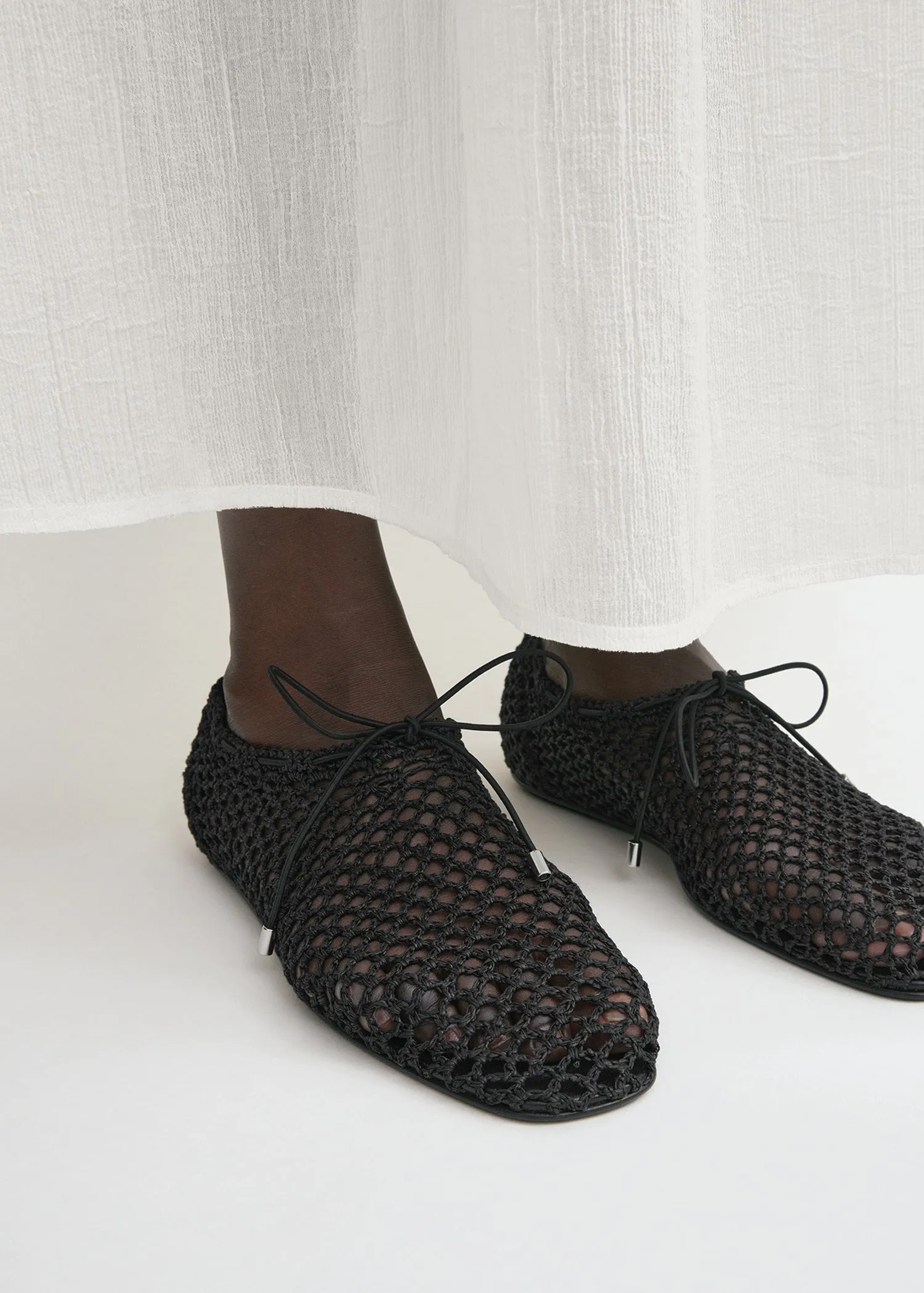 Crochet ballerinas black sold by Toteme product image thumbnail 3