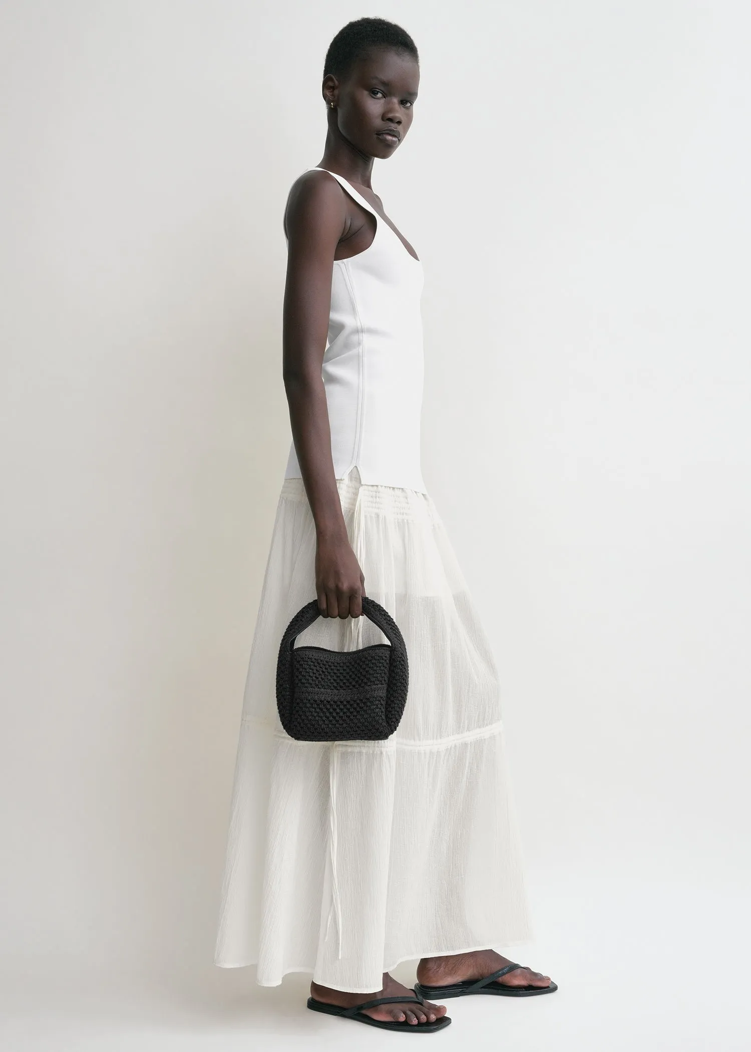 Petite crochet bucket bag black sold by Toteme product image thumbnail 2