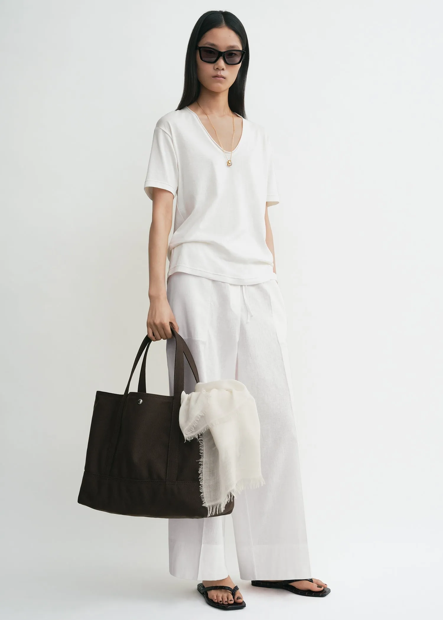 Beach tote dark brown sold by Toteme product image thumbnail 2