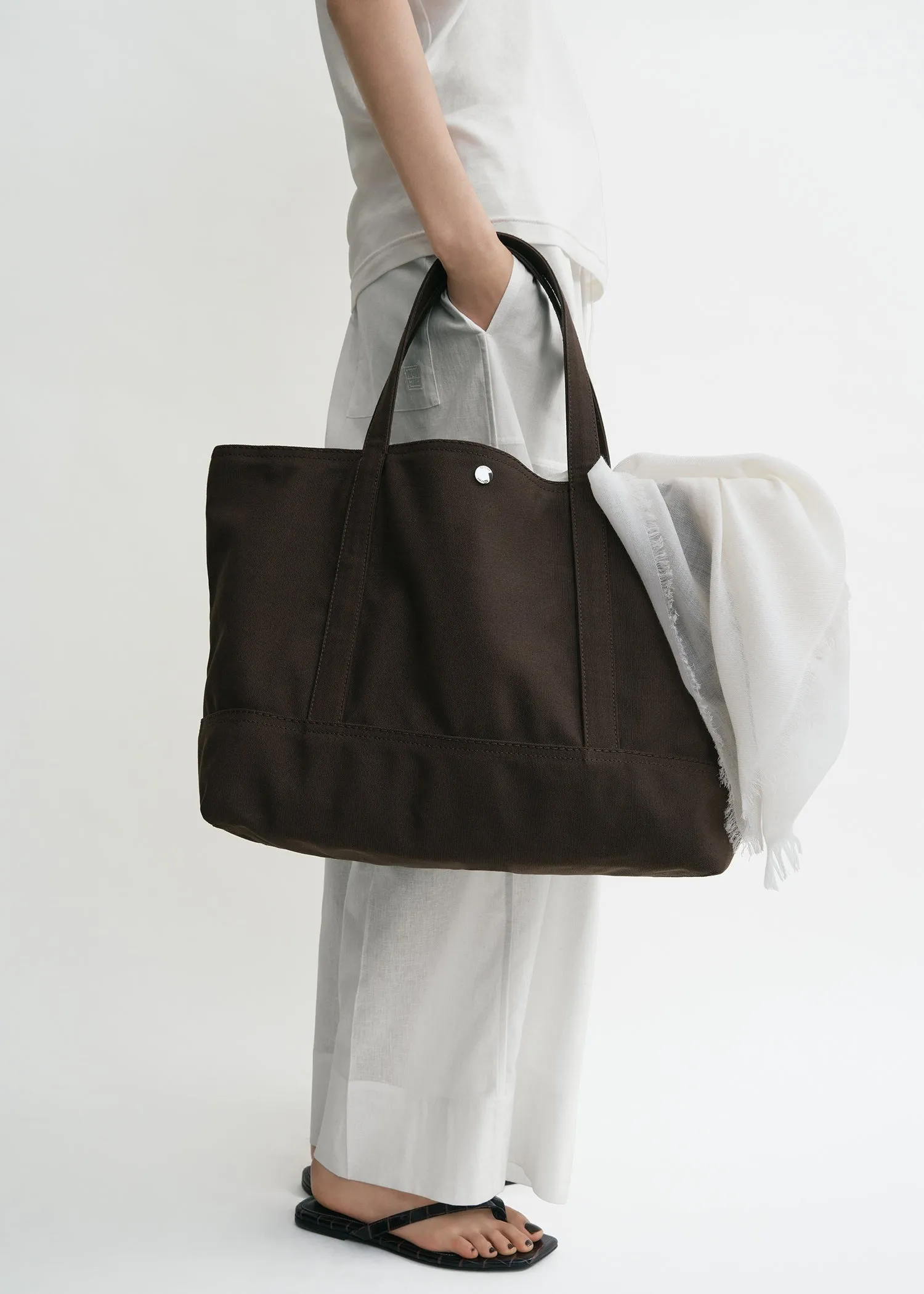 Beach tote dark brown sold by Toteme product image thumbnail 3