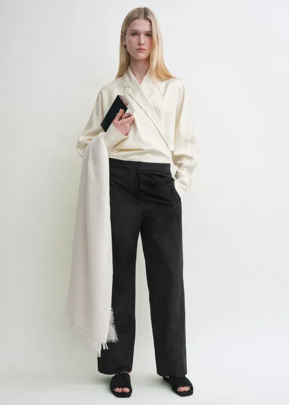 Wrap blouse ecru sold by Toteme