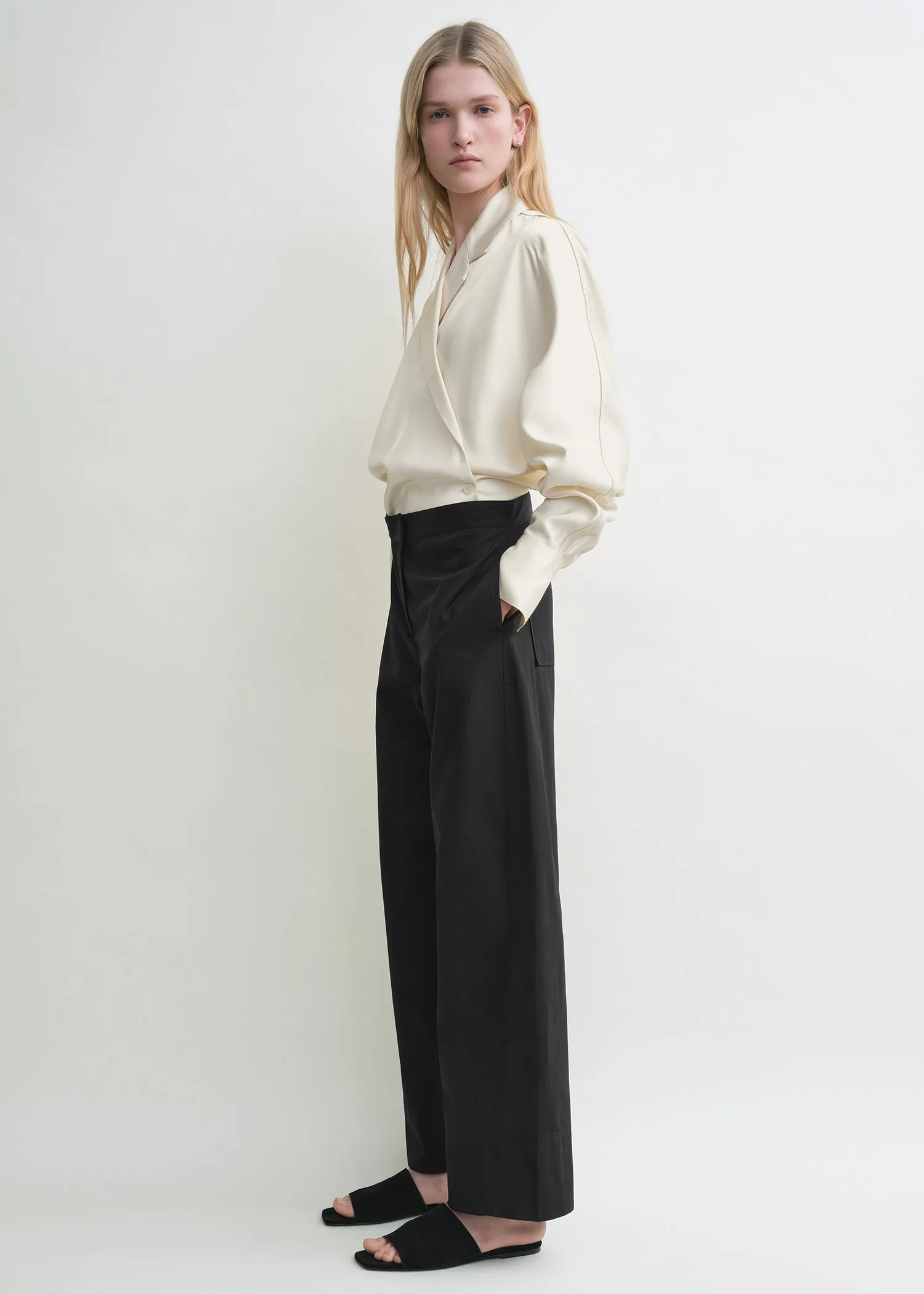 Wrap blouse ecru sold by Toteme product image thumbnail 2