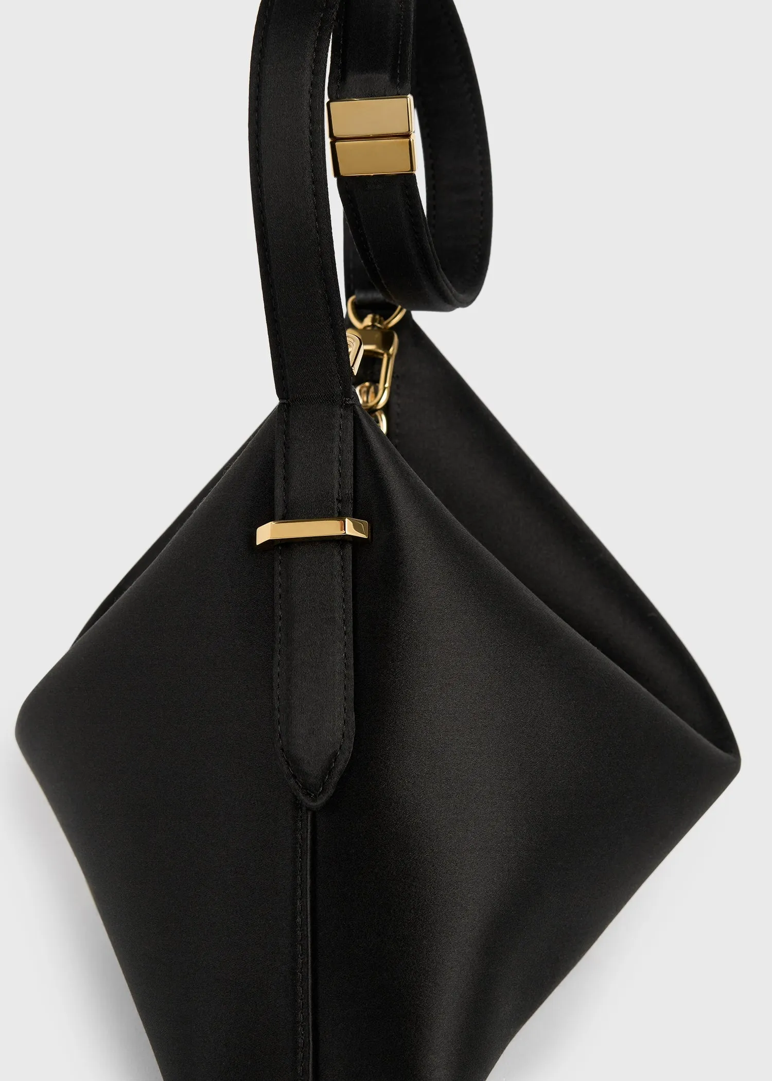 Bevel satin wristlet black sold by Toteme product image thumbnail 5