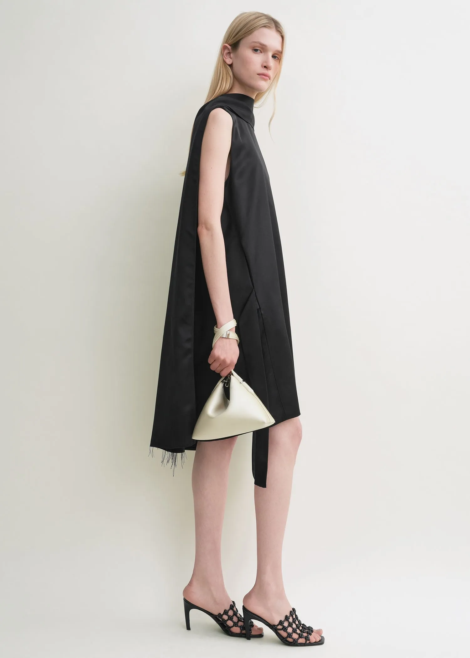 Bevel satin wristlet ecru sold by Toteme product image thumbnail 2