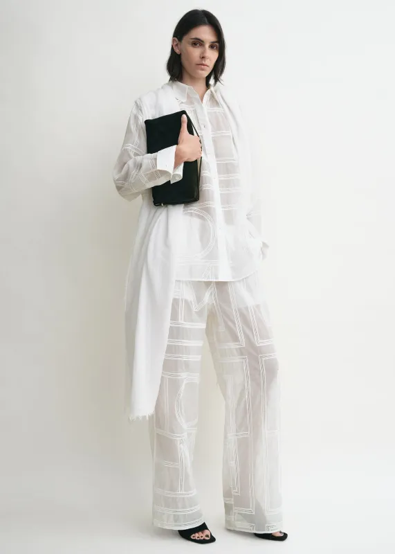 Classic crochet shirt white sold by Toteme