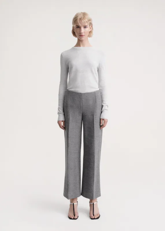 Clean wide trousers grey mélange sold by Toteme
