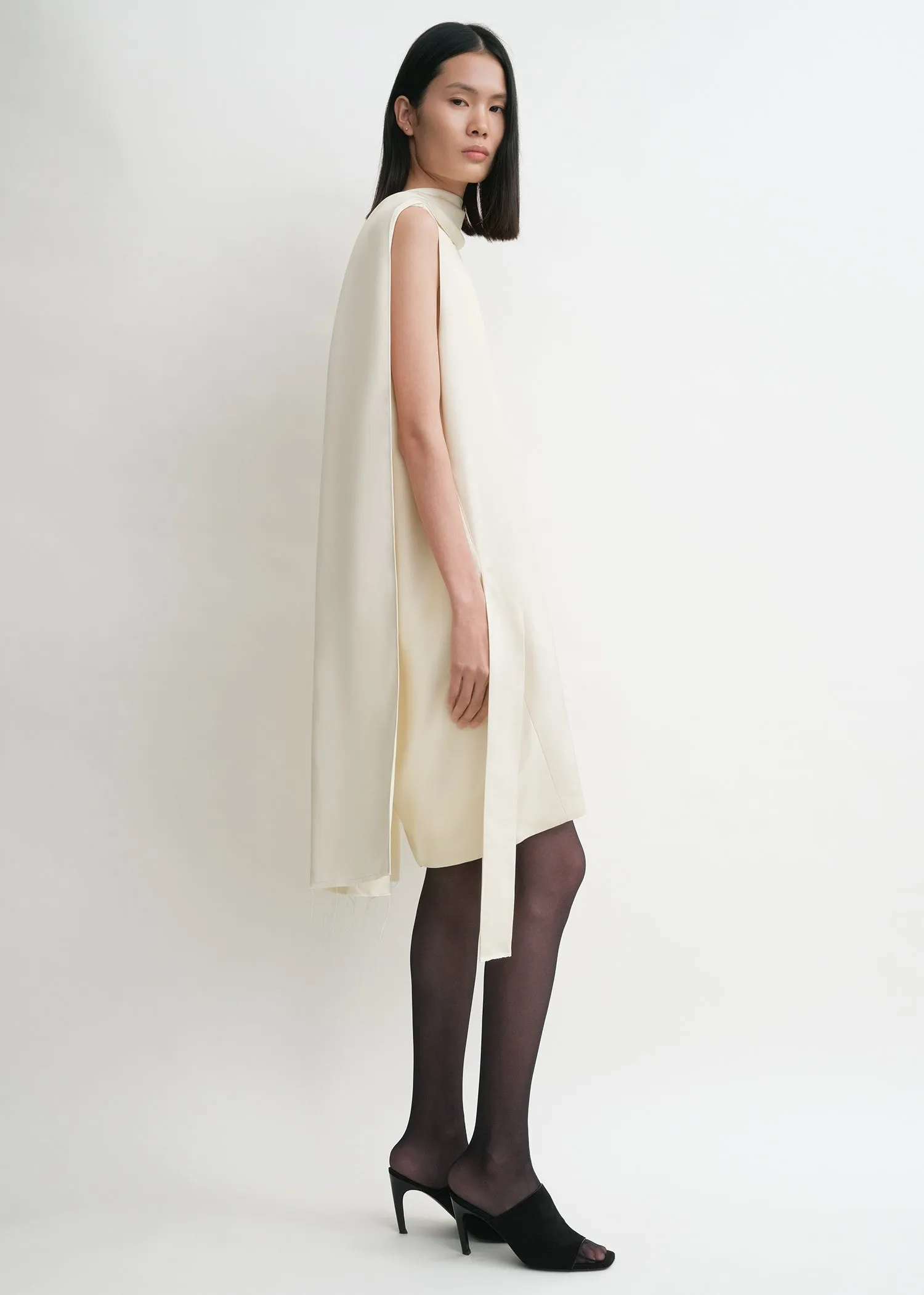 Cocoon scarf dress ecru sold by Toteme product image thumbnail 2