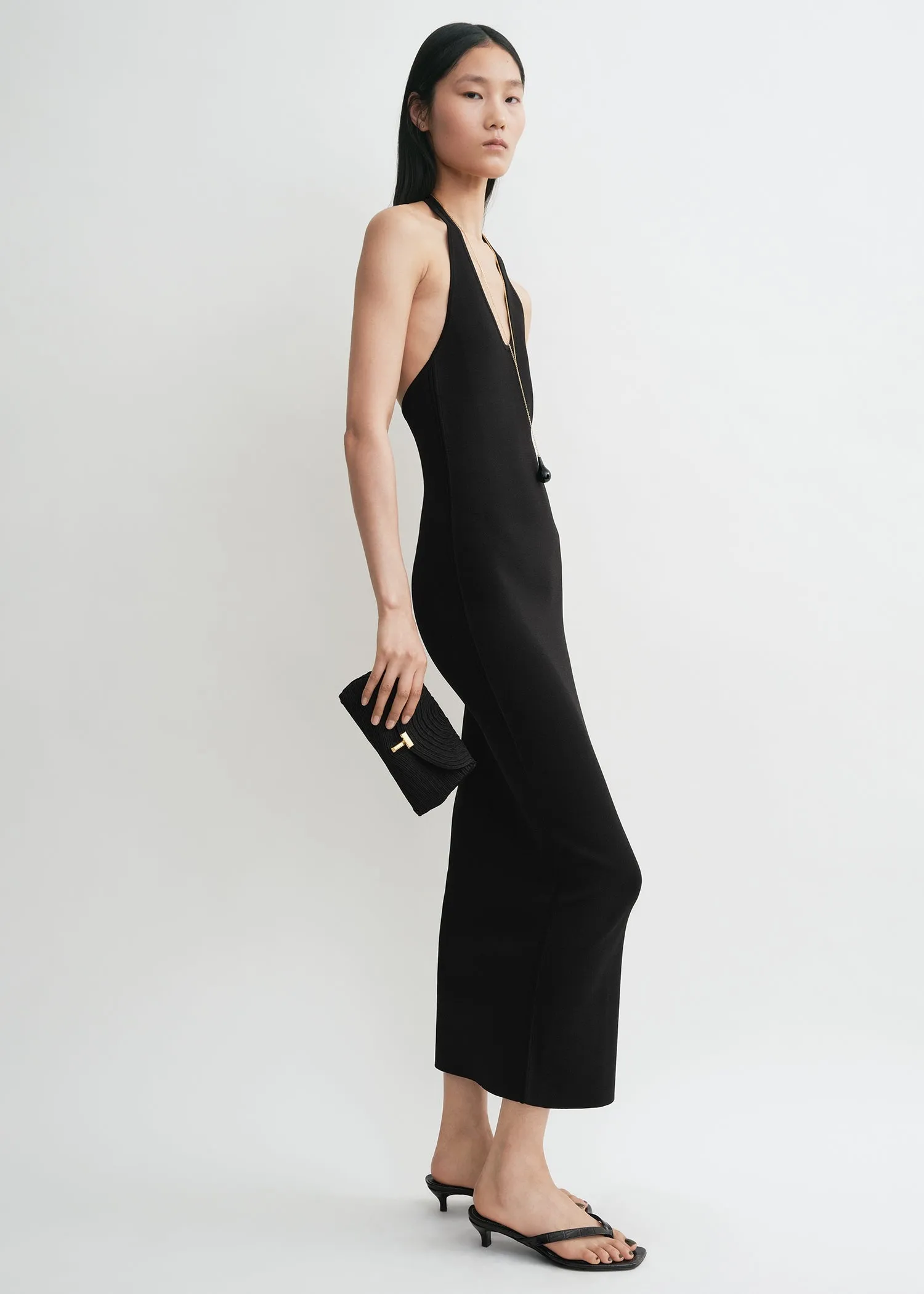 Mini T-lock rope clutch black sold by Toteme product image thumbnail 2