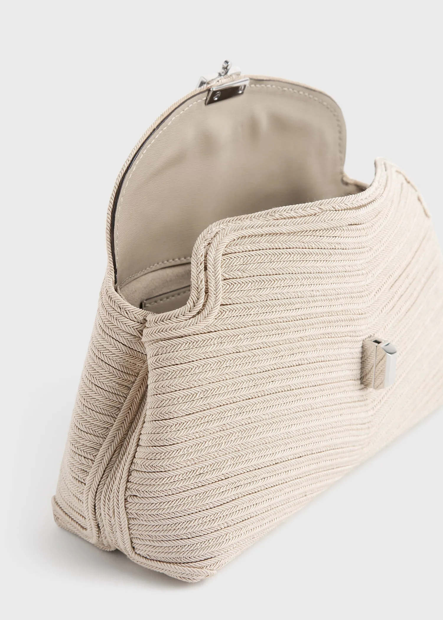 Mini T-lock rope clutch pearl sold by Toteme product image thumbnail 4