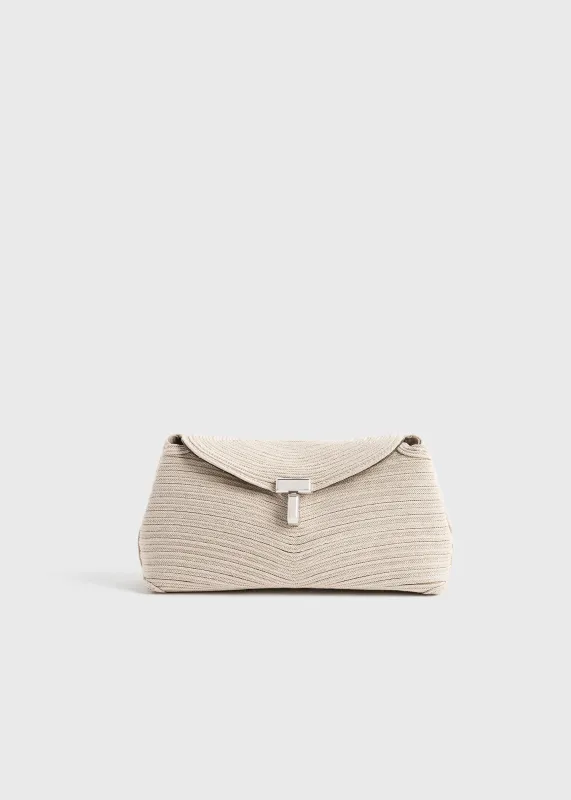 Mini T-Lock clutch pearl sold by Toteme