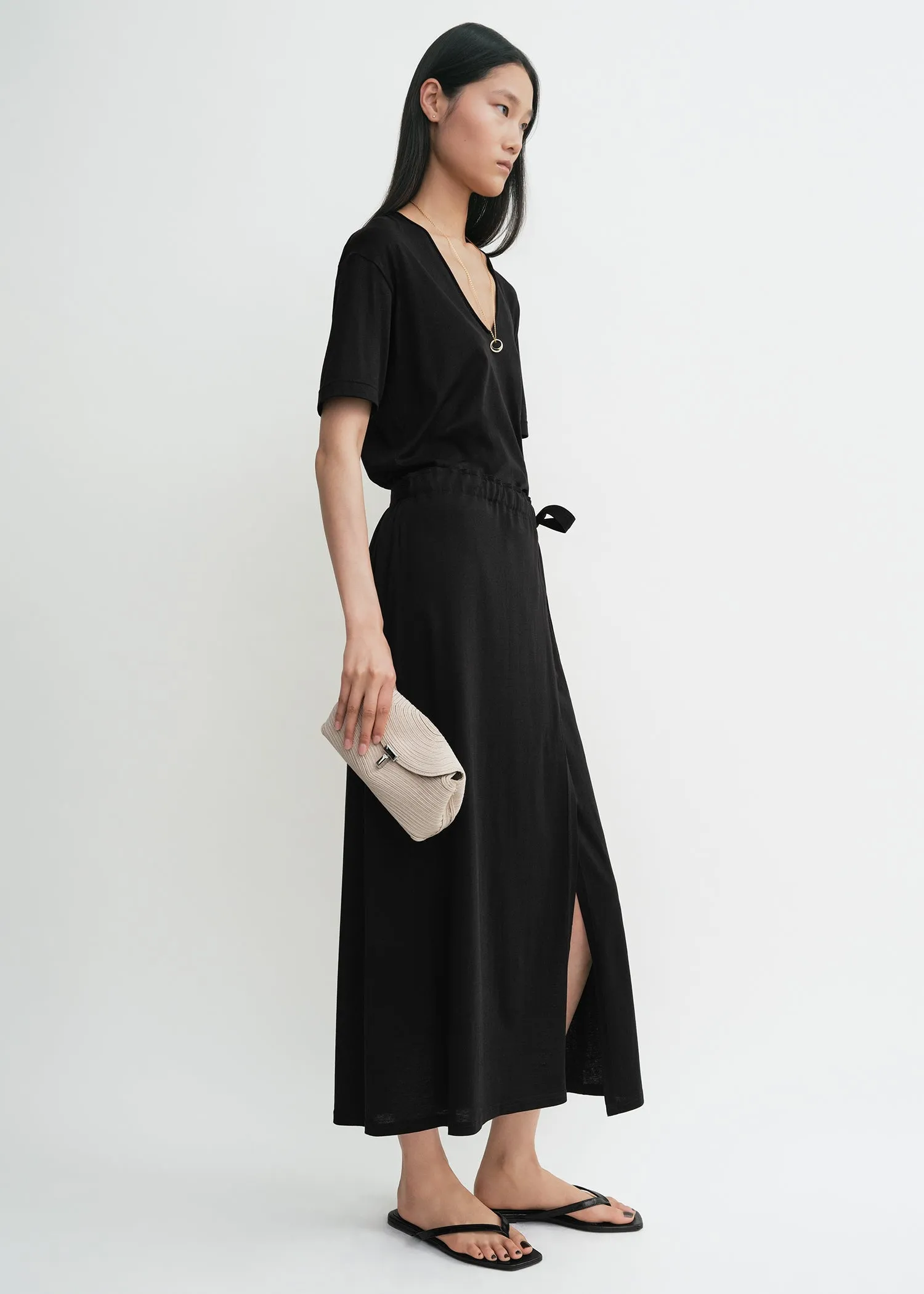 Mini T-lock rope clutch pearl sold by Toteme product image thumbnail 2