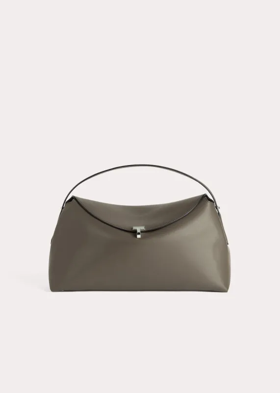 T-Lock leather top handle ash sold by Toteme