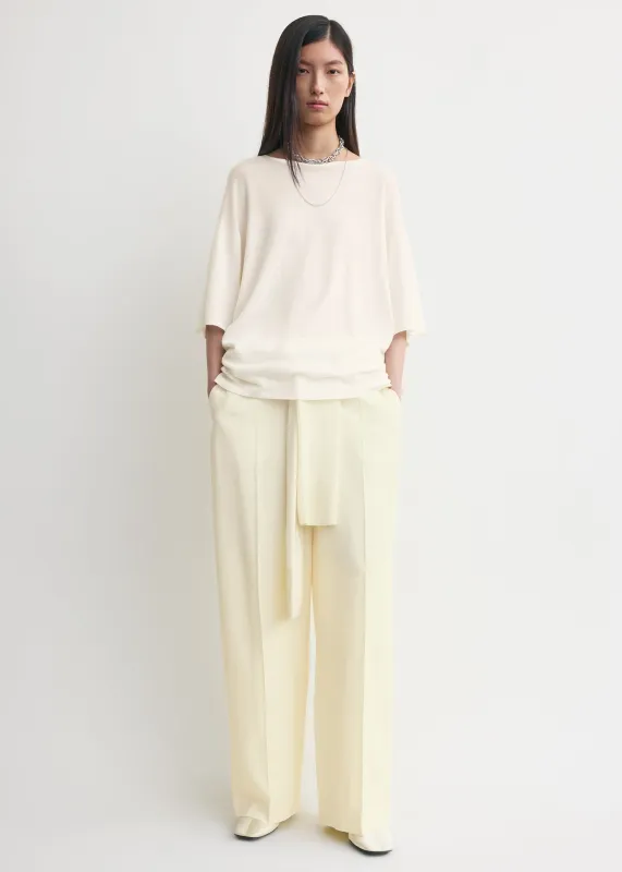 Longline tee knit white sold by Toteme