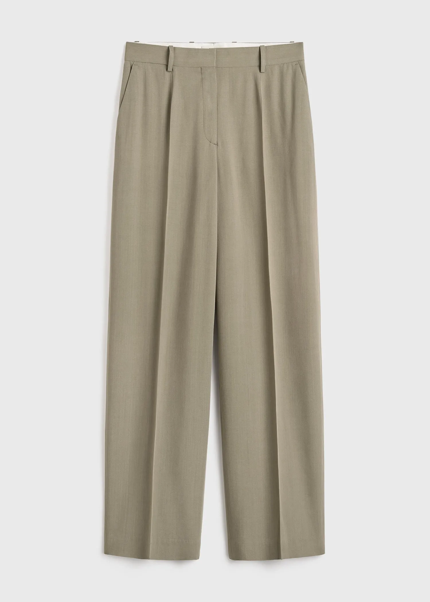 Wide fluid trousers taupe sold by Toteme product image thumbnail 5