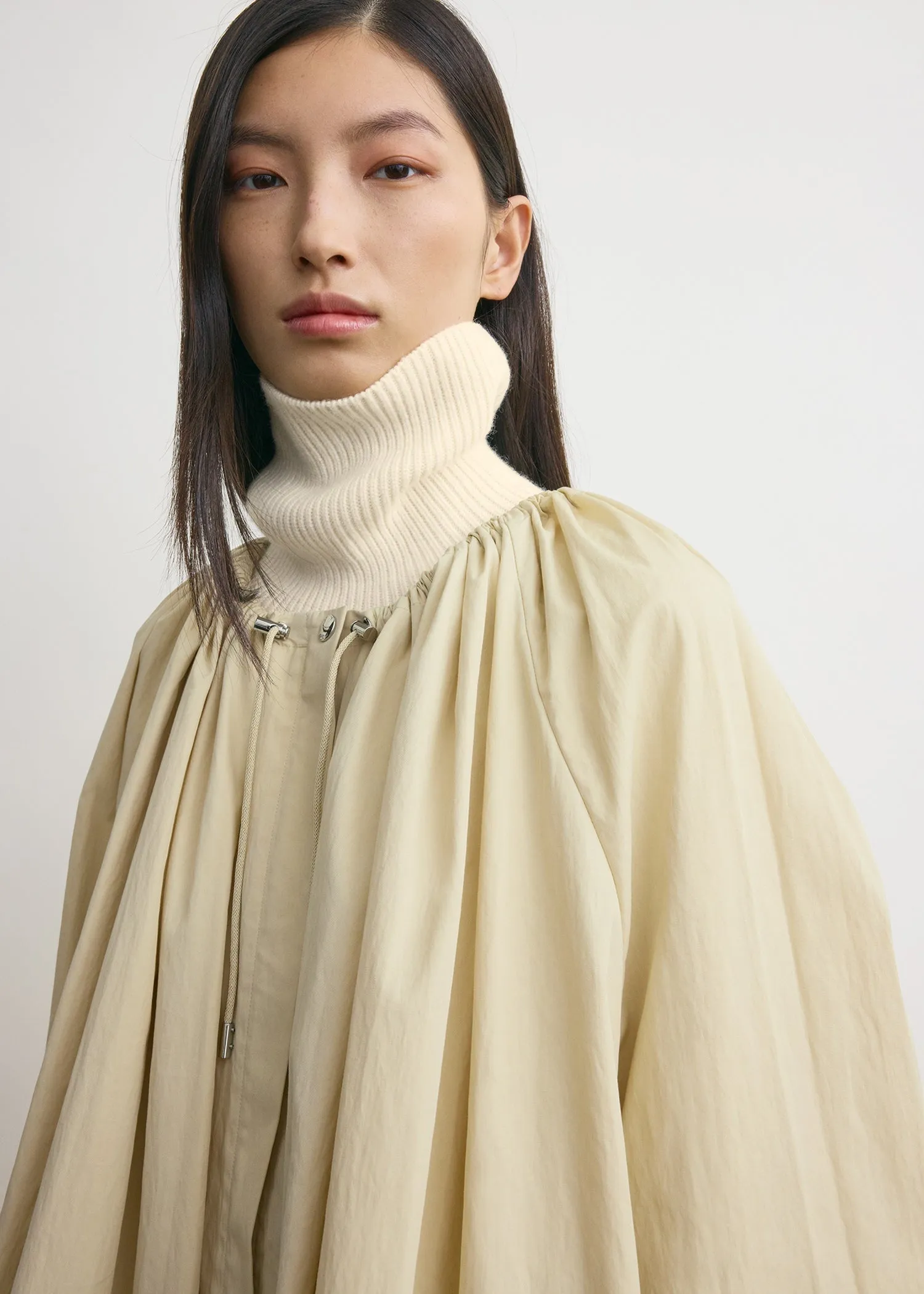 Gathered parachute coat ecru sold by Toteme product image thumbnail 5