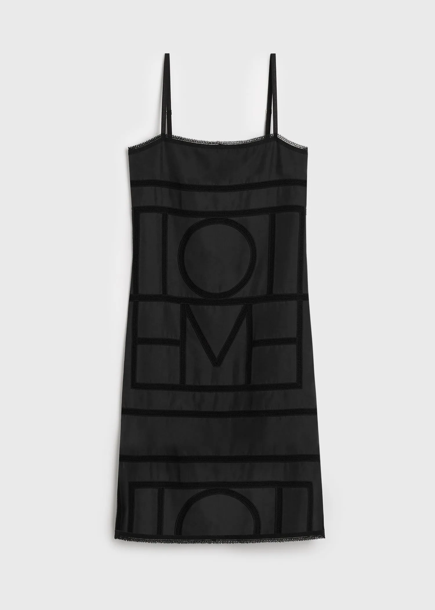 Monogram silk dress washed black sold by Toteme product image thumbnail 5