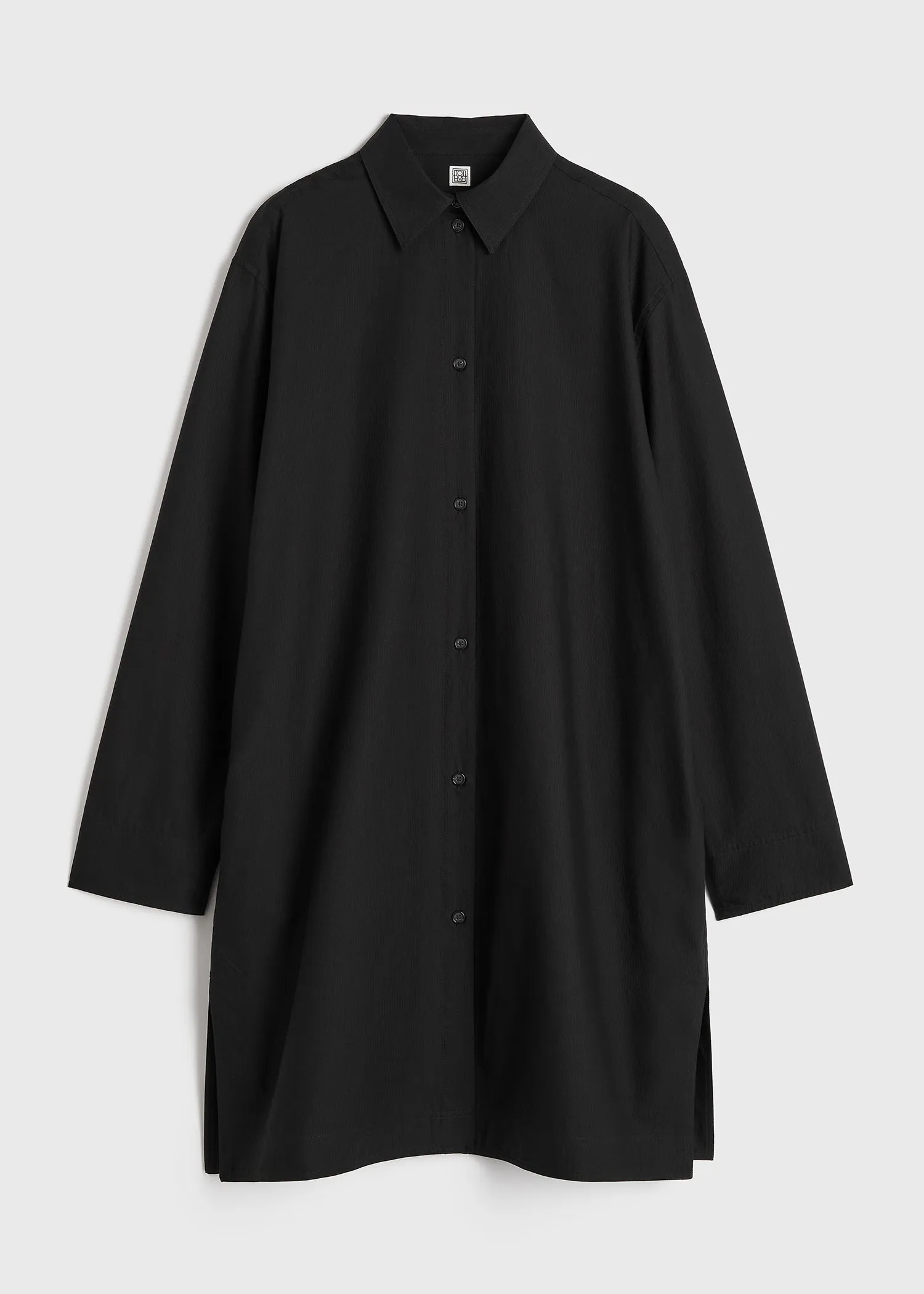Jacquard stripe tunic shirt black sold by Toteme product image thumbnail 4