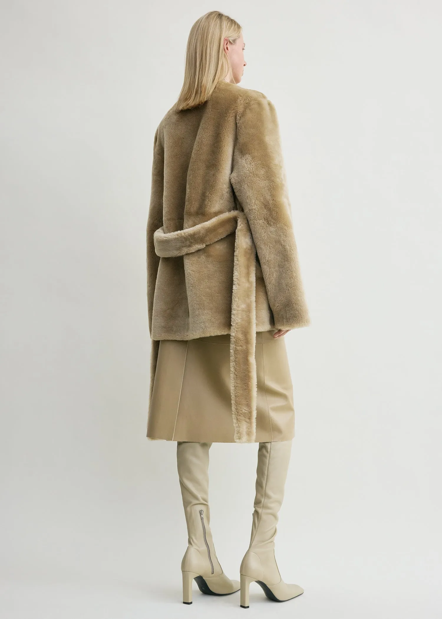 Plush shearling jacket rye sold by Toteme product image thumbnail 4