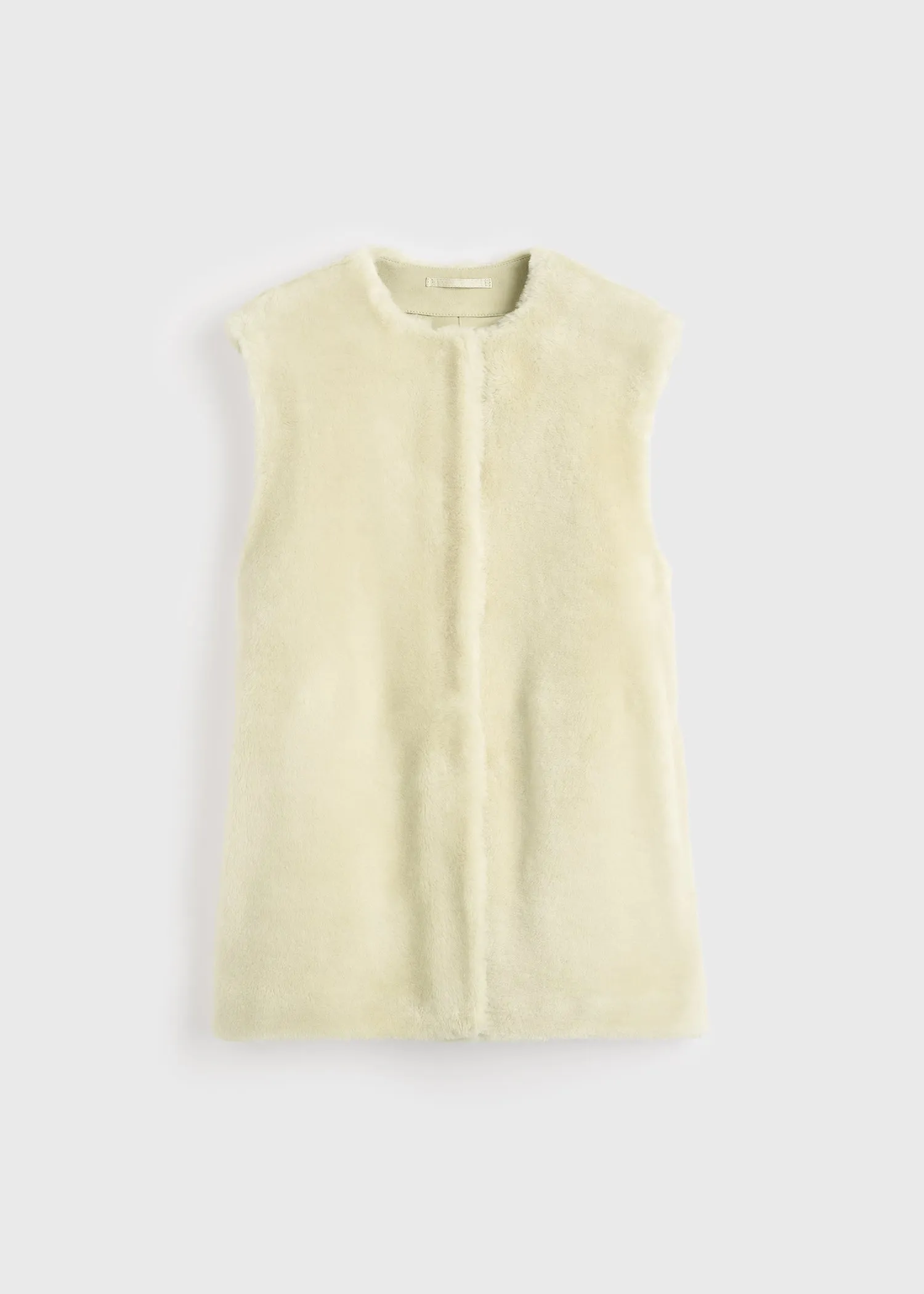 Plush shearling vest ecru sold by Toteme product image thumbnail 5