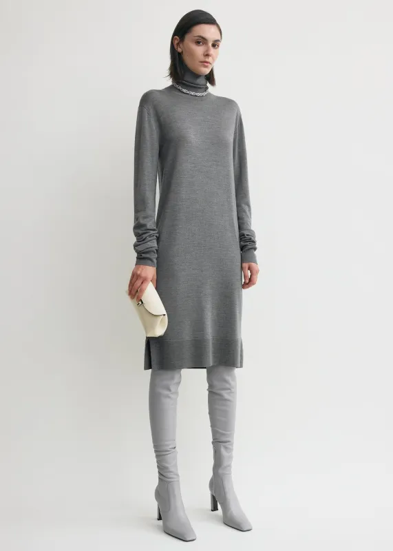 Turtleneck dress mid grey sold by Toteme