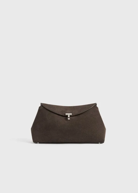 T-lock suede clutch brown sold by Toteme