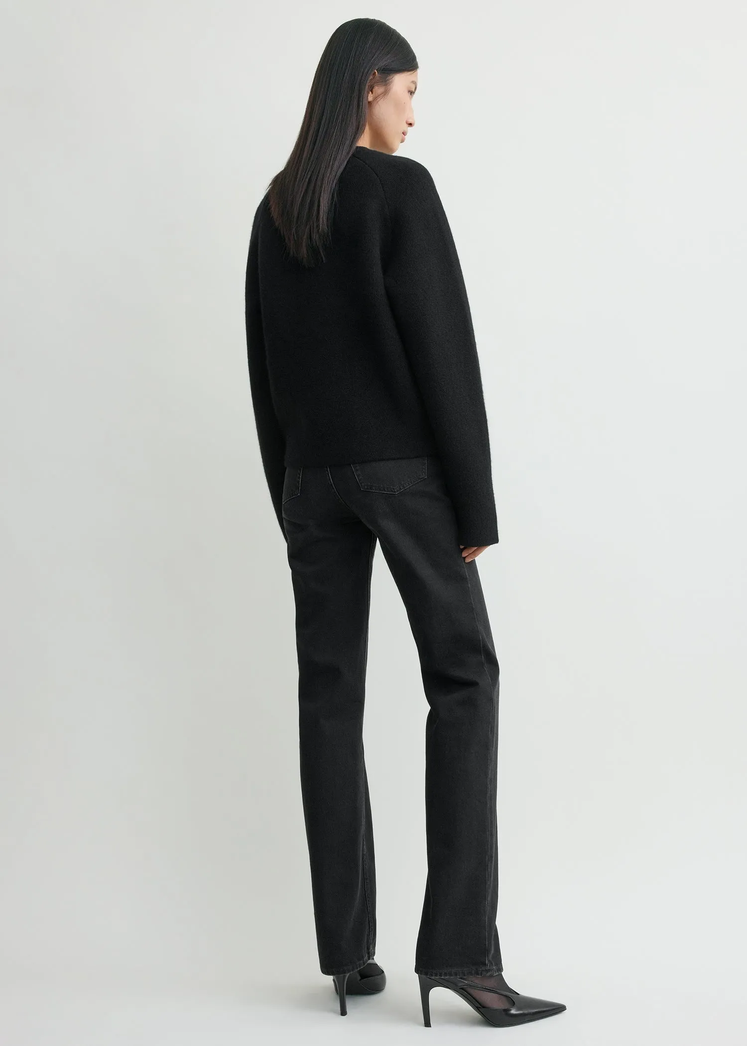 Hammered button cardigan black sold by Toteme product image thumbnail 3