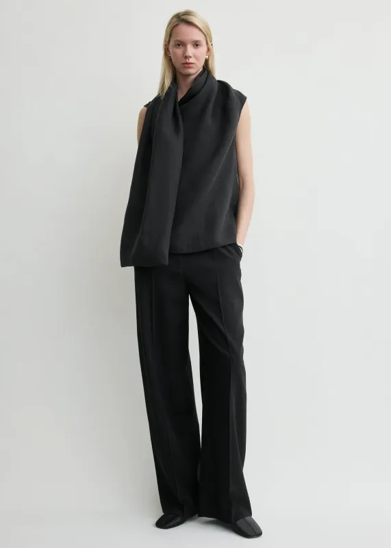 Scarf blouse black sold by Toteme