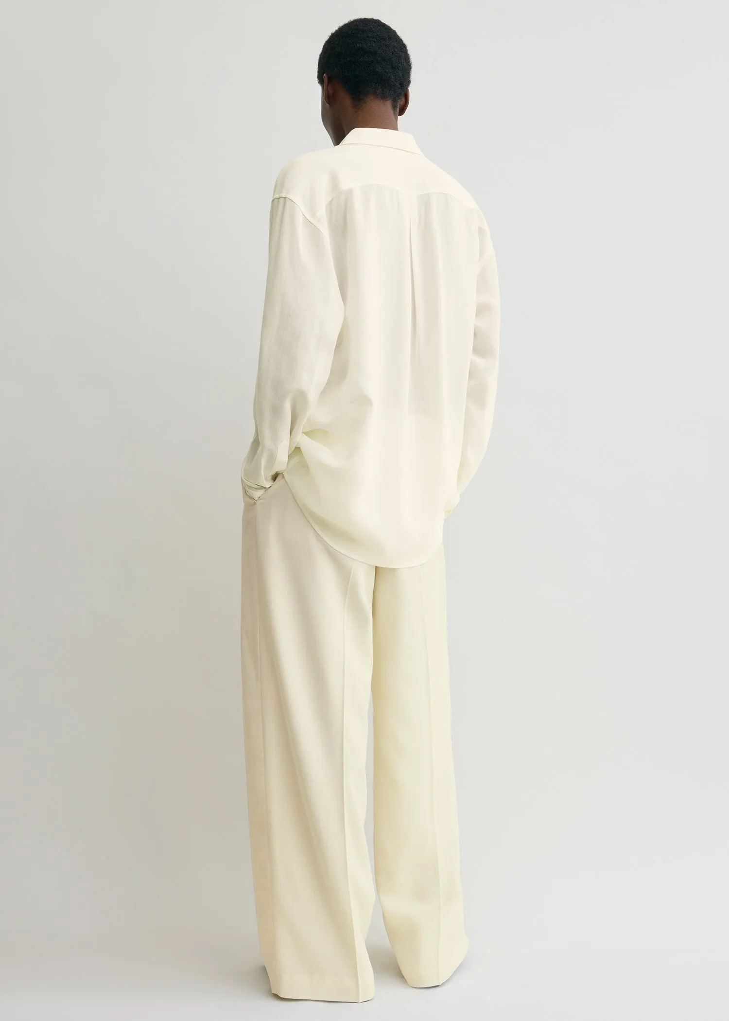 Classic crepe shirt milk sold by Toteme product image thumbnail 3