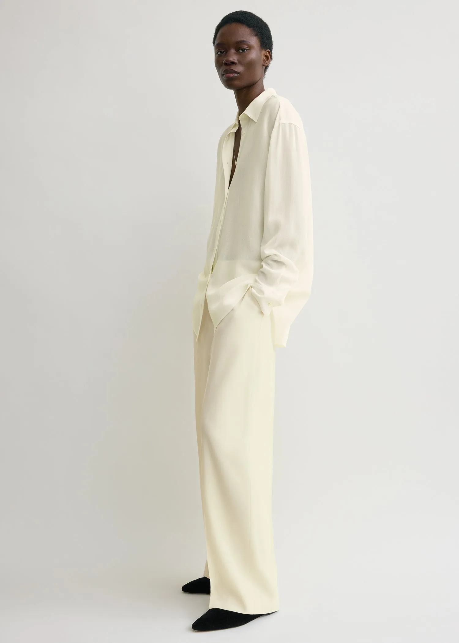 Classic crepe shirt milk sold by Toteme product image thumbnail 2