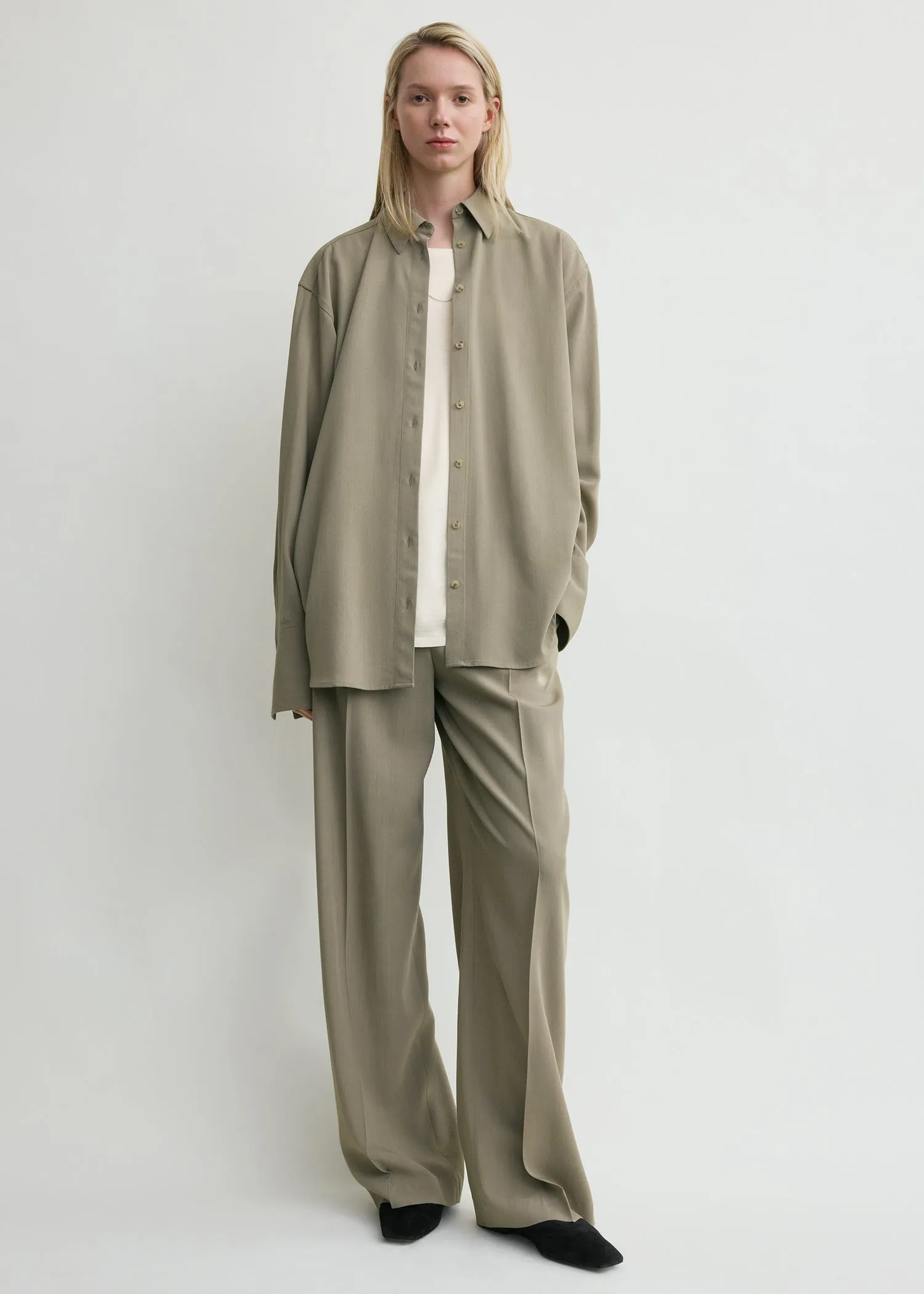 Classic tuxedo shirt taupe sold by Toteme product image thumbnail 5