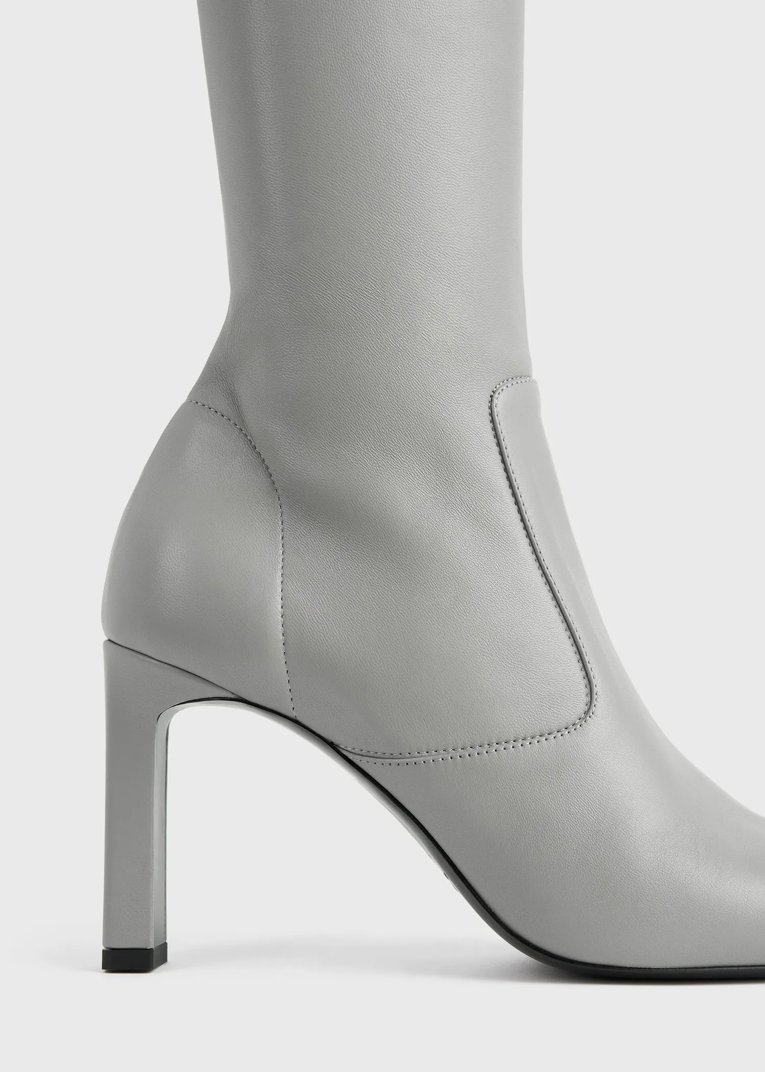 Nappa over-the-knee boots light grey sold by Toteme product image thumbnail 5